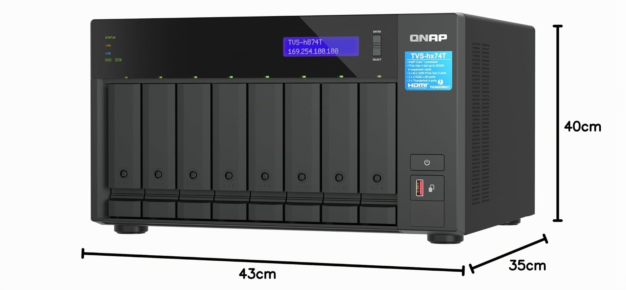 qnap-tvs-h874t-i9-64g-nas-8-baies-i9-16c-64go image 7