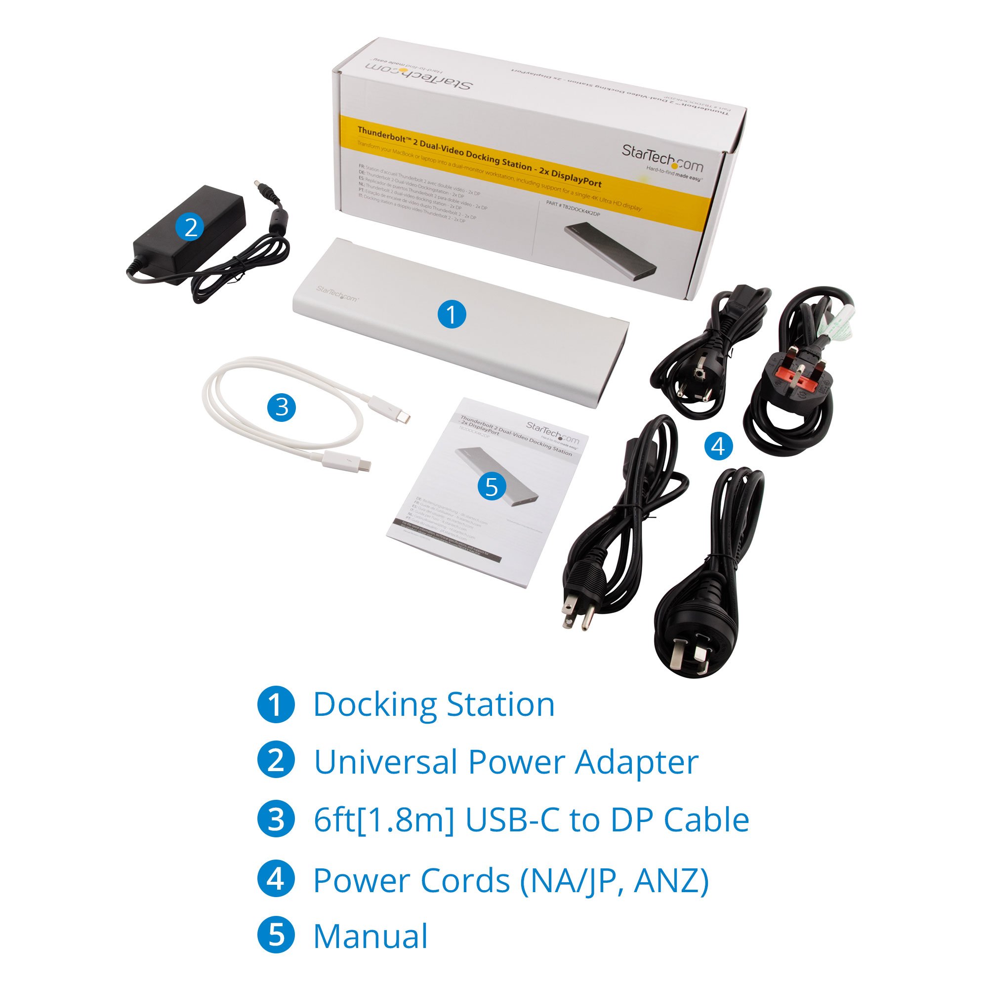 startech-com-station-d-accueil-thunderbolt-2-double-displayport-4k-tb2dock4k2dp image 7