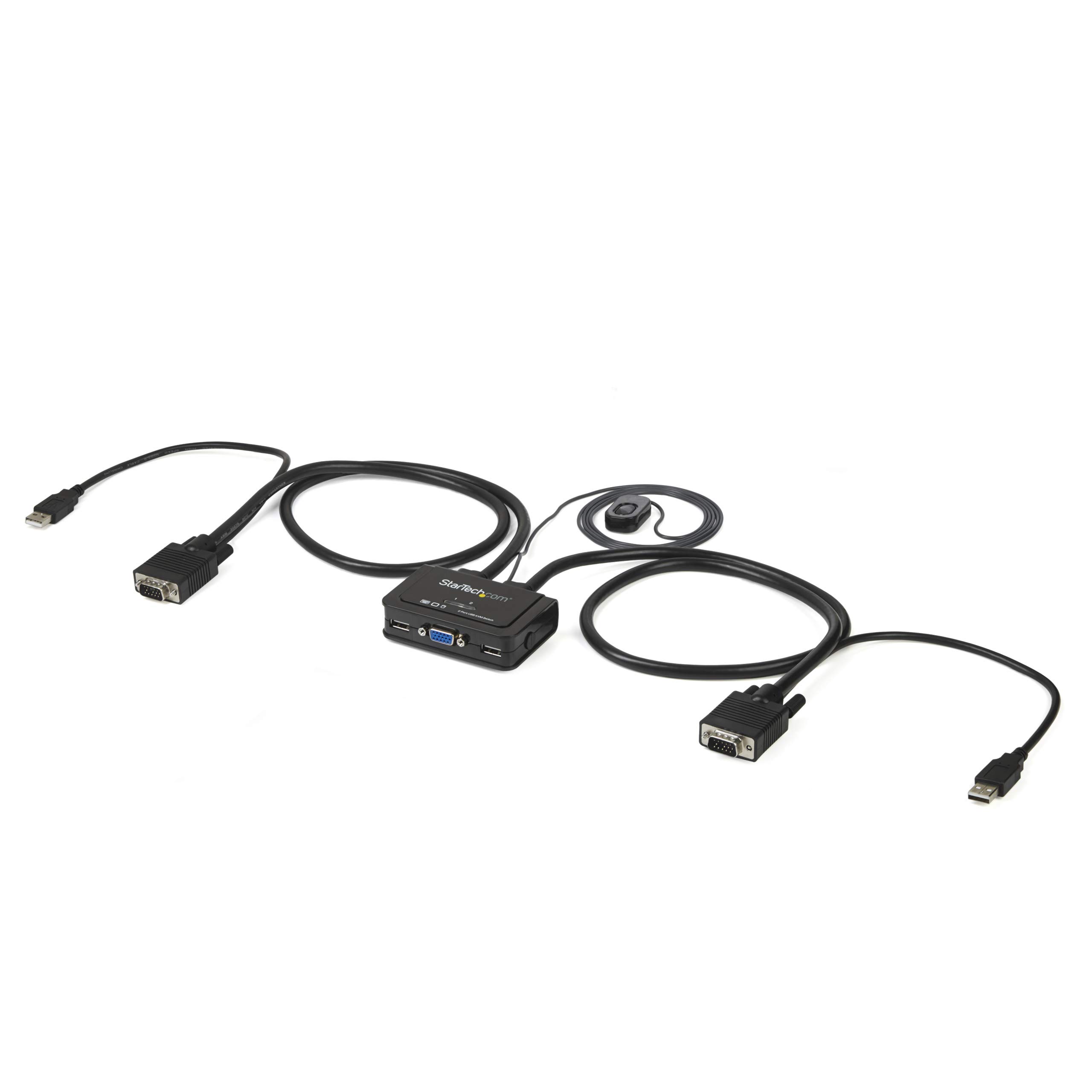startech-com-sv211usb-switch-kvm-usb-vga-2-ports-avec-c-bles-int-gr-s image 1