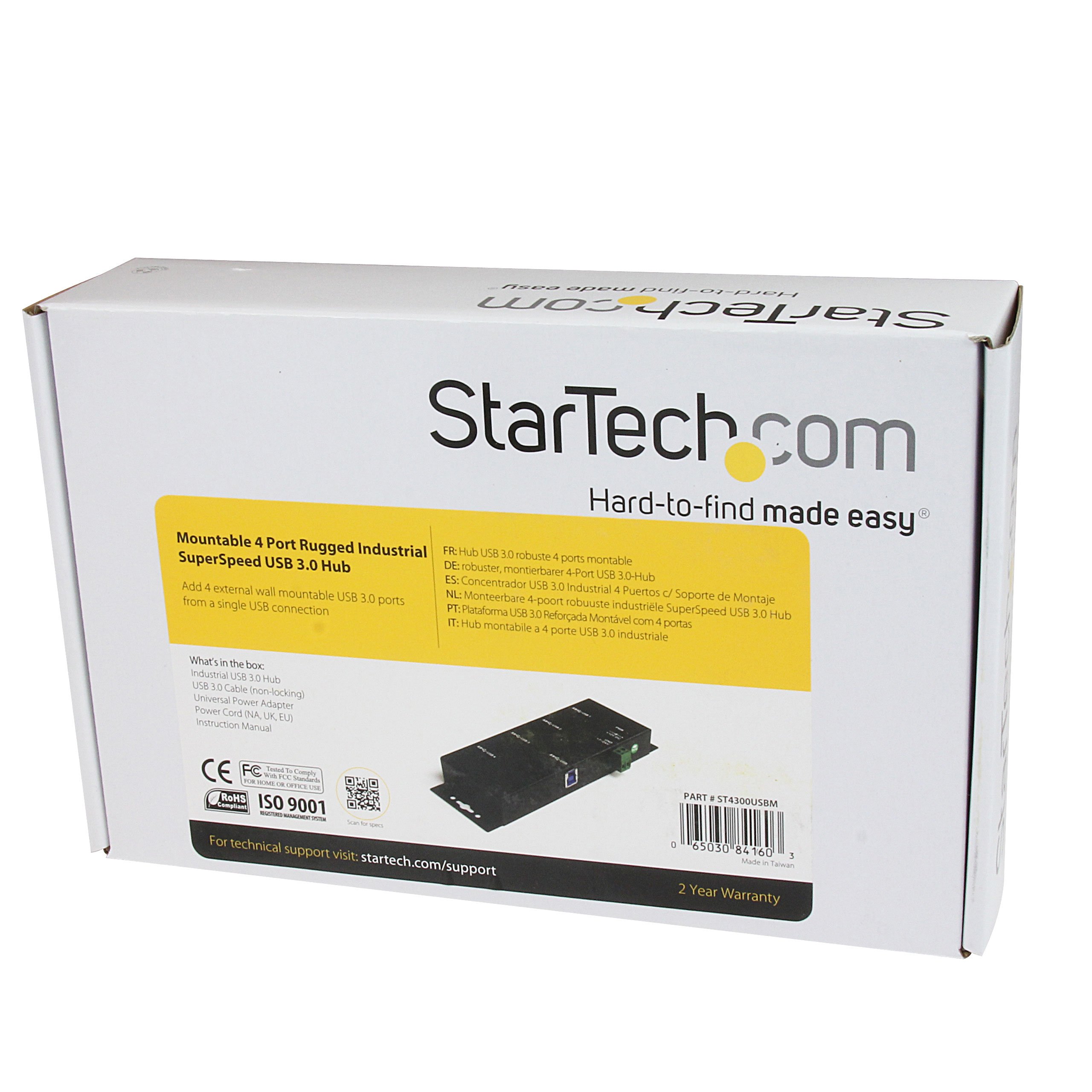 startech-com-st4300usbm-hub-industriel-usb-3-0-4-ports-5-gbps-m-tal-montable image 7
