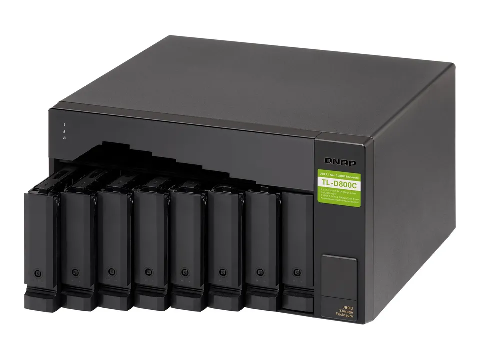qnap-tl-d800c-bo-tier-d-extension-jbod-8-baies-2-5-3-5-usb-c-10-gbit-s image 1