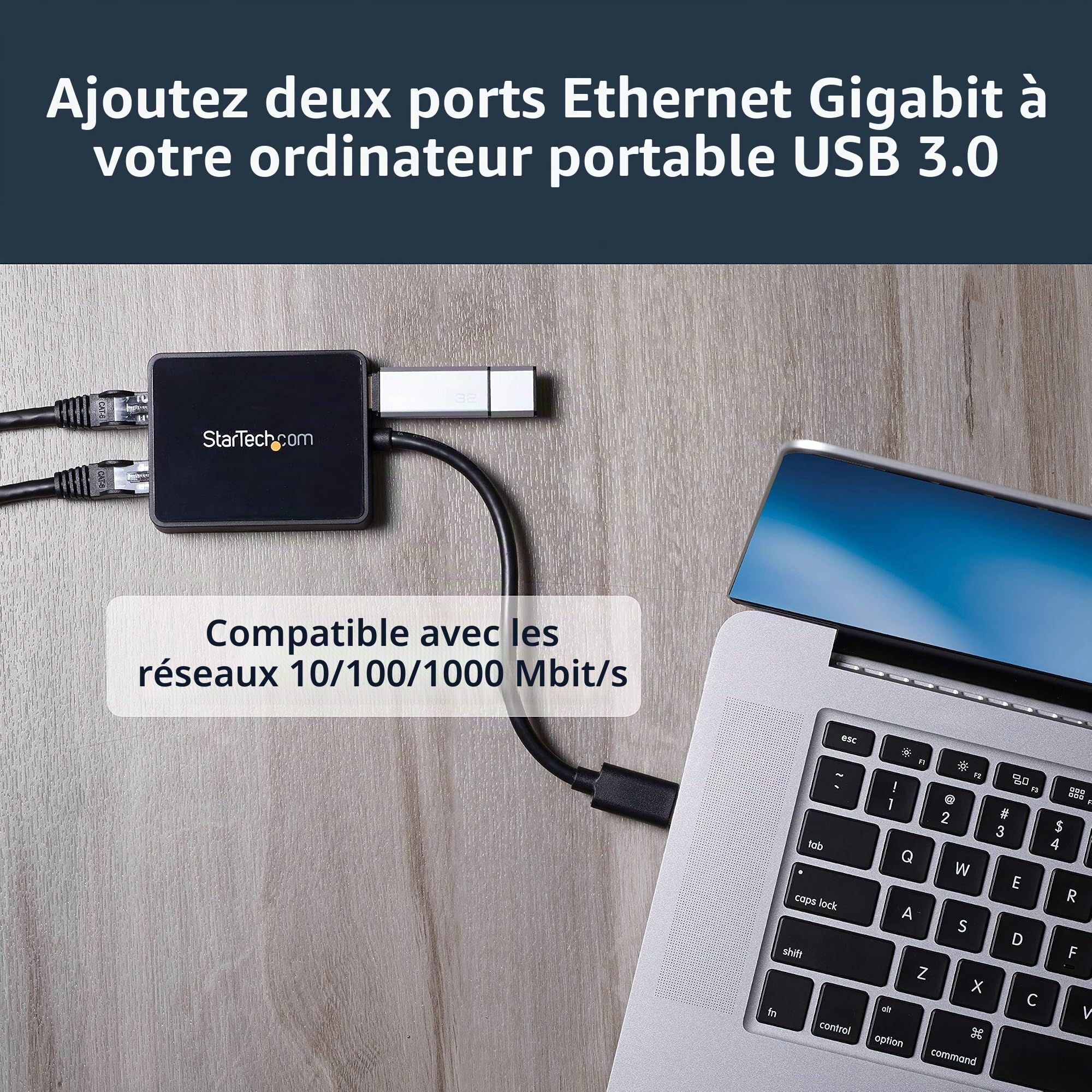 startech-com-usb32000spt-adaptateur-usb-3-0-vers-double-gigabit-ethernet-usb-don image 3