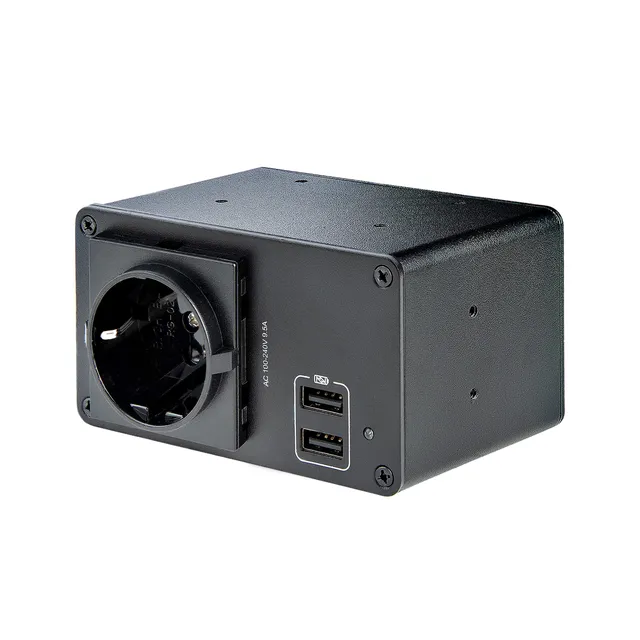 startech-com-module-hub-de-charge-1x-secteur-2x-usb-a-montage-table image 1