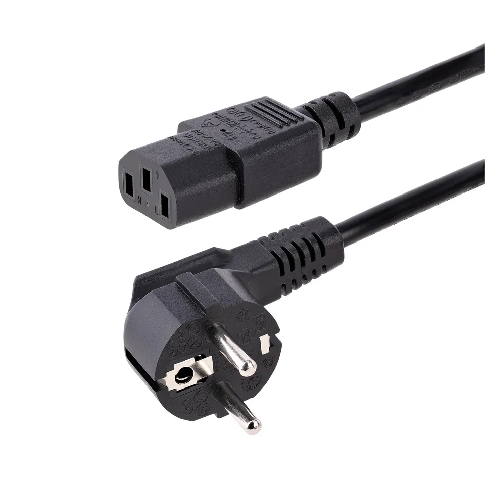 startech-com-pxt101eur-cordon-alimentation-pc-2m-schuko-vers-c13-noir image 1