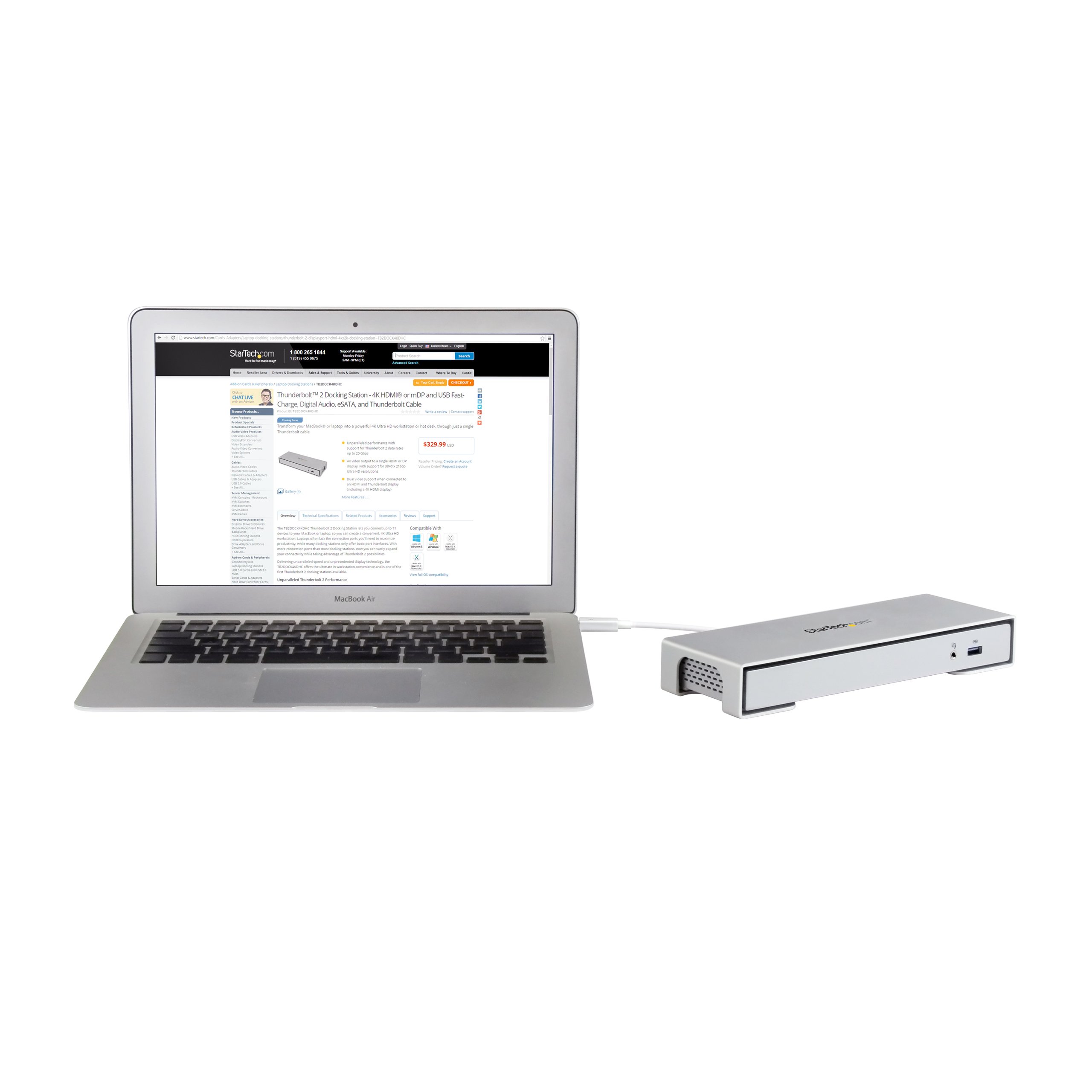 startech-com-tb2dock4kdhc-station-d-accueil-thunderbolt-2-4k-hdmi-mini-dp image 4