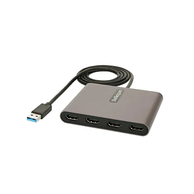 startech-com-adaptateur-usb-a-vers-4x-hdmi-1080p-60hz-1m-aliment-par-bus image 1