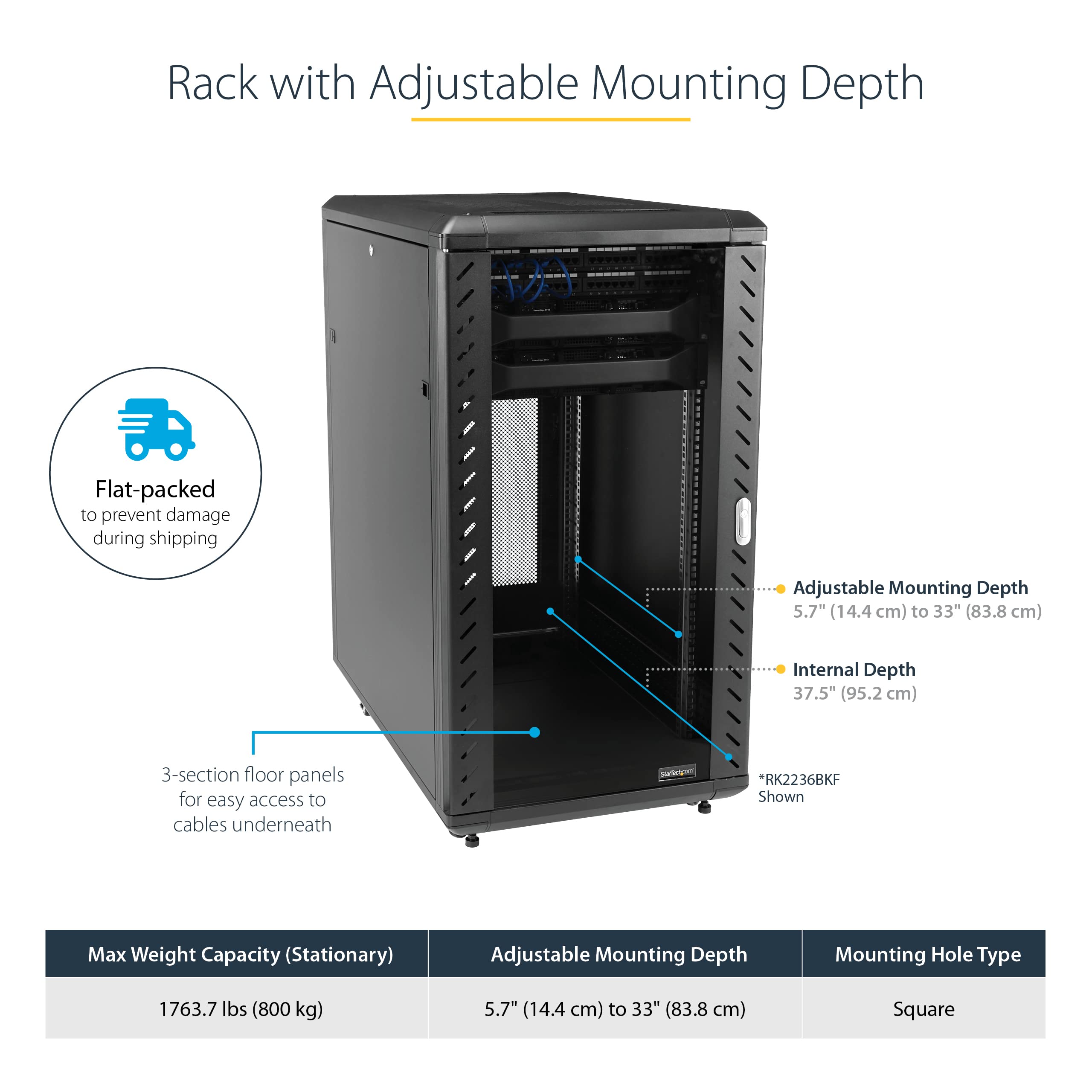 startech-com-rk3236bkf-armoire-serveur-rack-19-32u-profondeur-83-cm-800-kg image 3