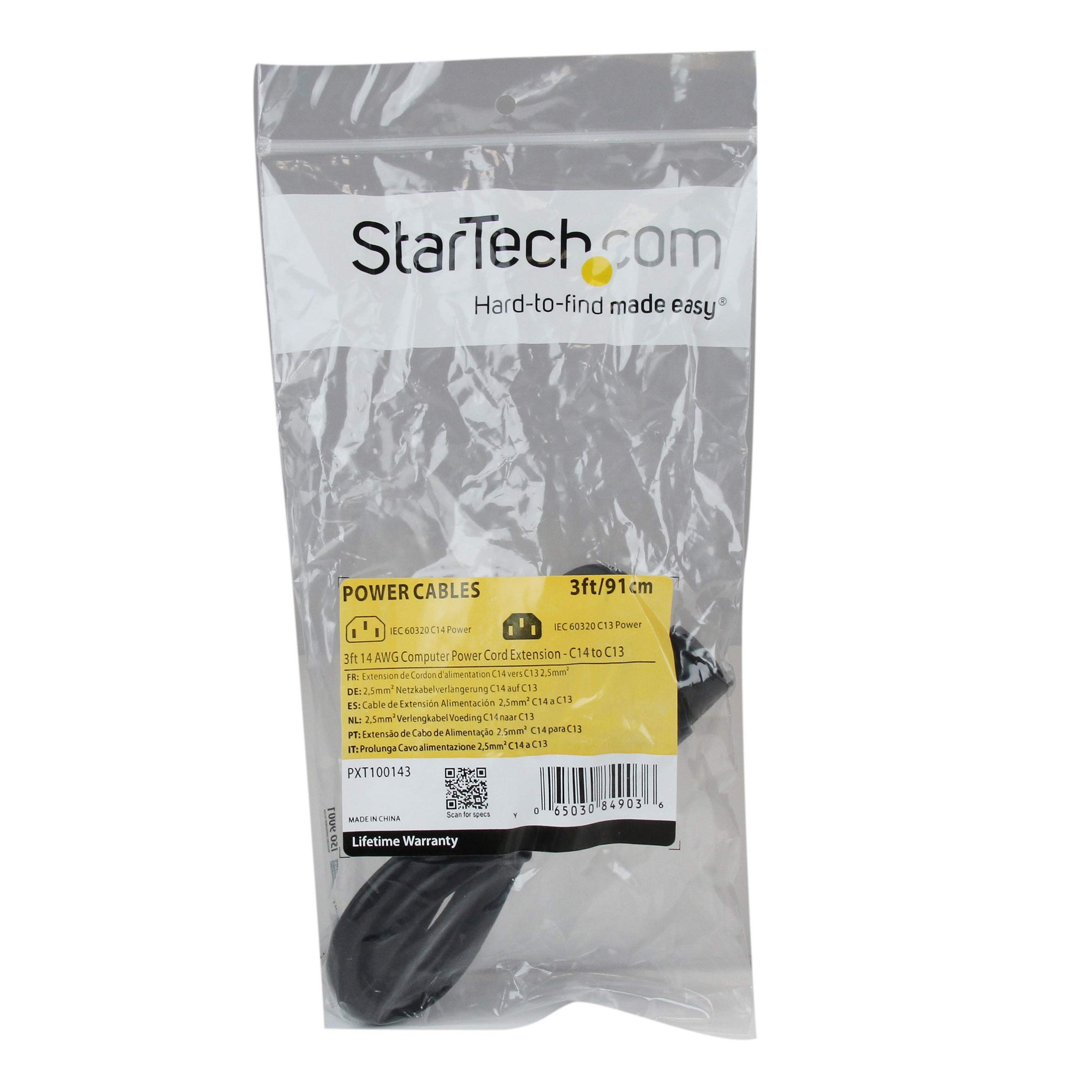 startech-com-pxt100143-rallonge-cordon-d-alimentation-c14-vers-c13-91-cm image 5