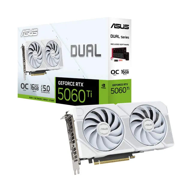 asus-rog-dual-geforce-rtx-5060-ti-16go-gddr7-oc-white-carte-graphique image 1