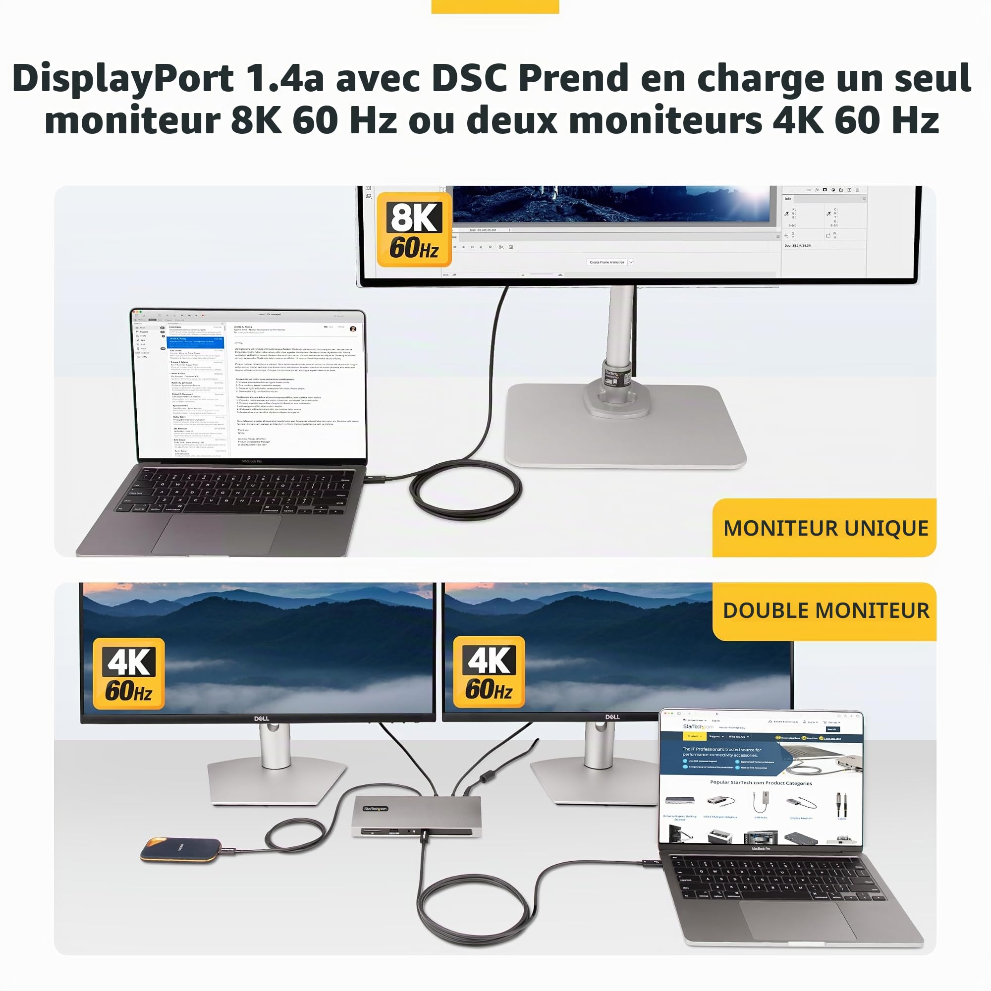 startech-com-c-ble-thunderbolt-4-actif-2-m-usb-c-40-gbps-100w-pd-8k-noir image 4