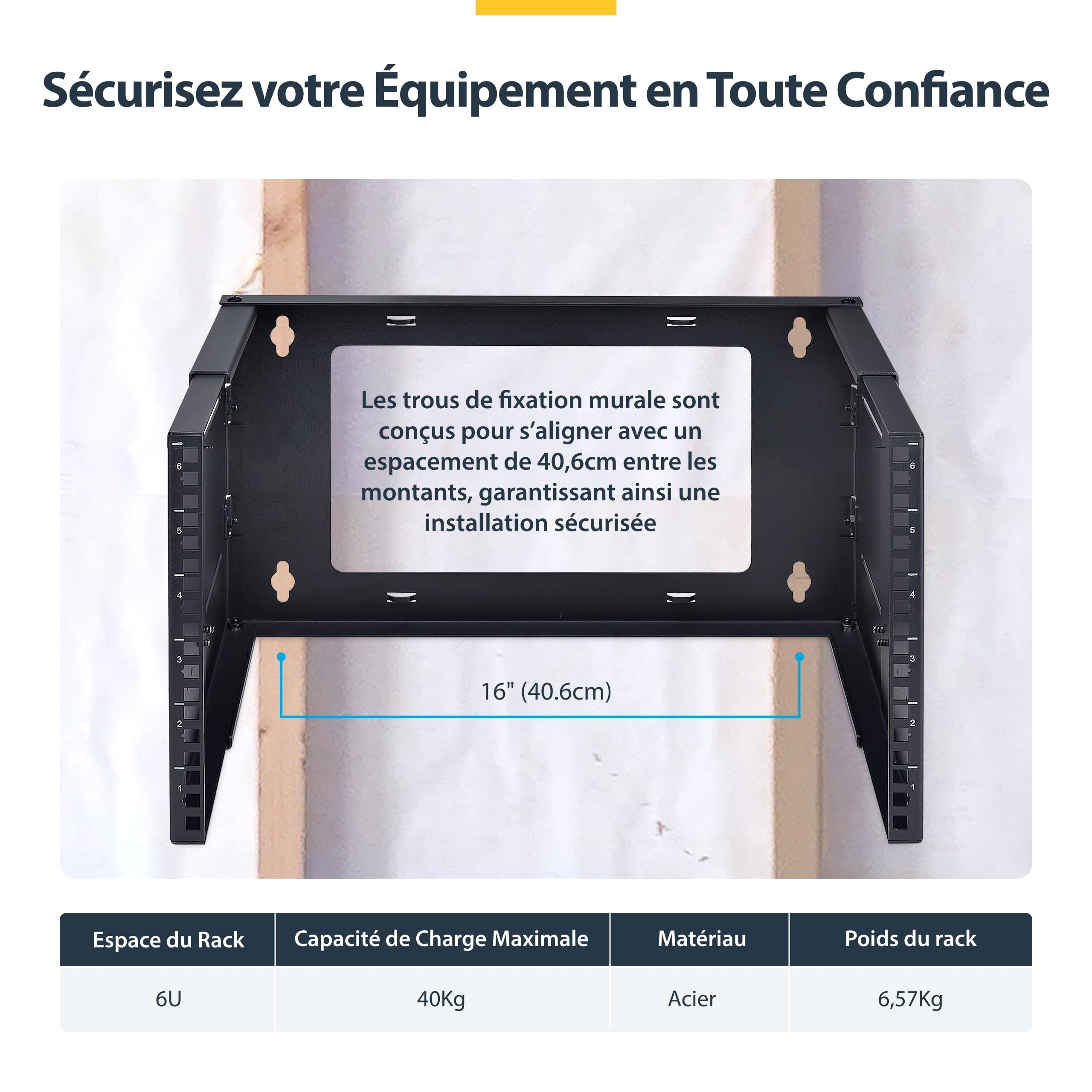 startech-com-rack-mural-6u-2-montants-19-r-glable-40-cm-ouvert-noir image 4