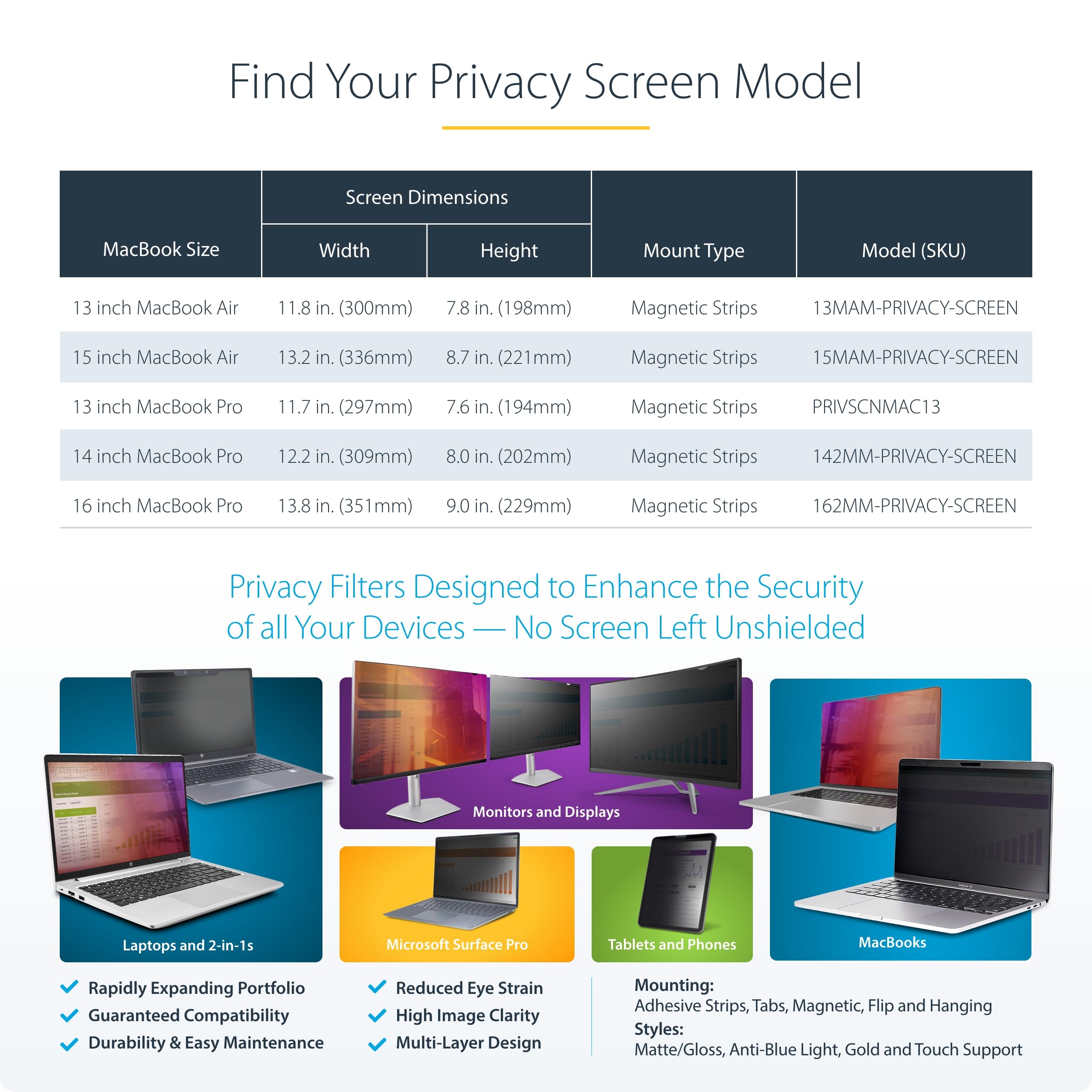startech-com-filtre-de-confidentialit-macbook-pro-14-m1-m5-privacy-screen-series image 6