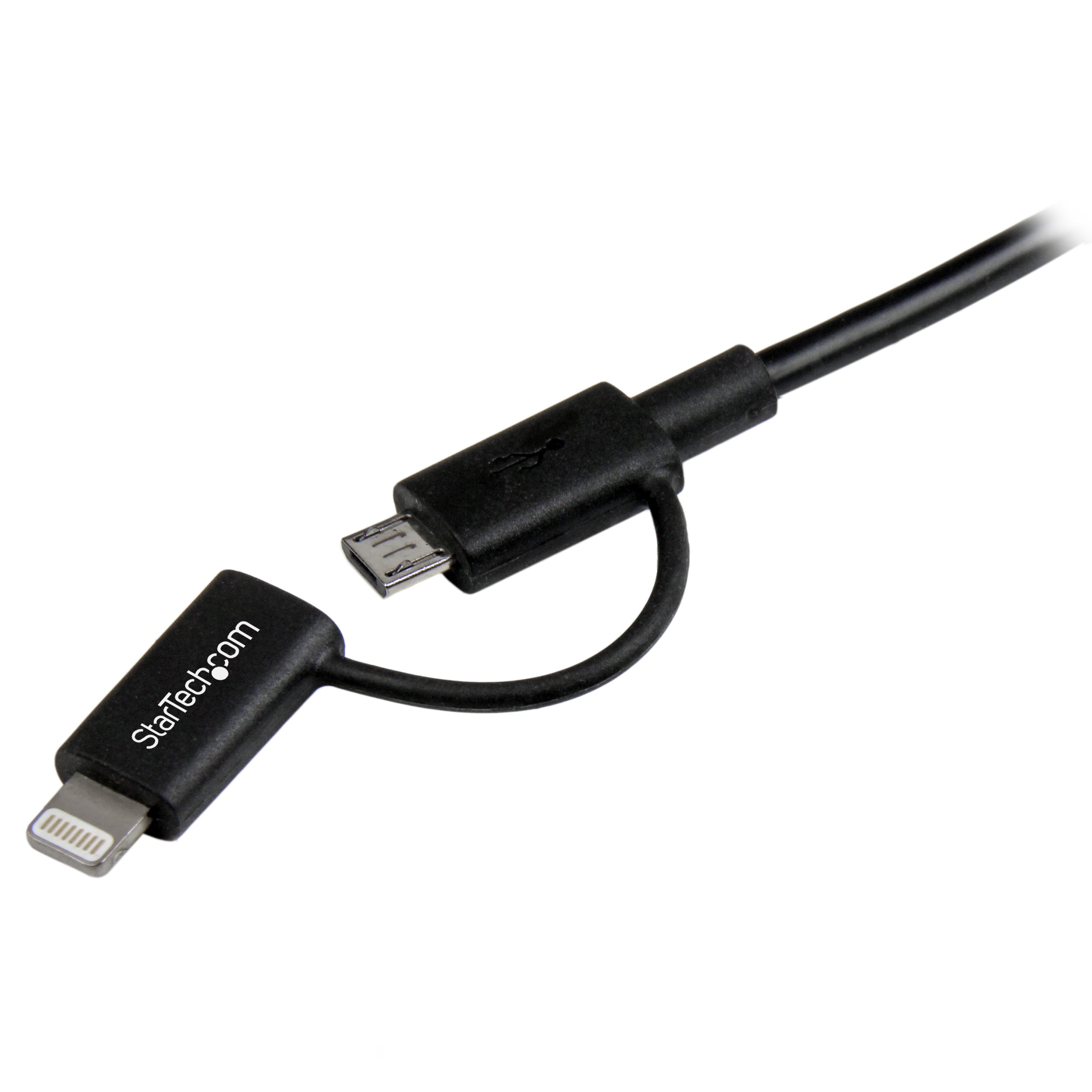 startech-com-c-ble-lightning-8-broches-micro-usb-vers-usb-1-m-noir image 2