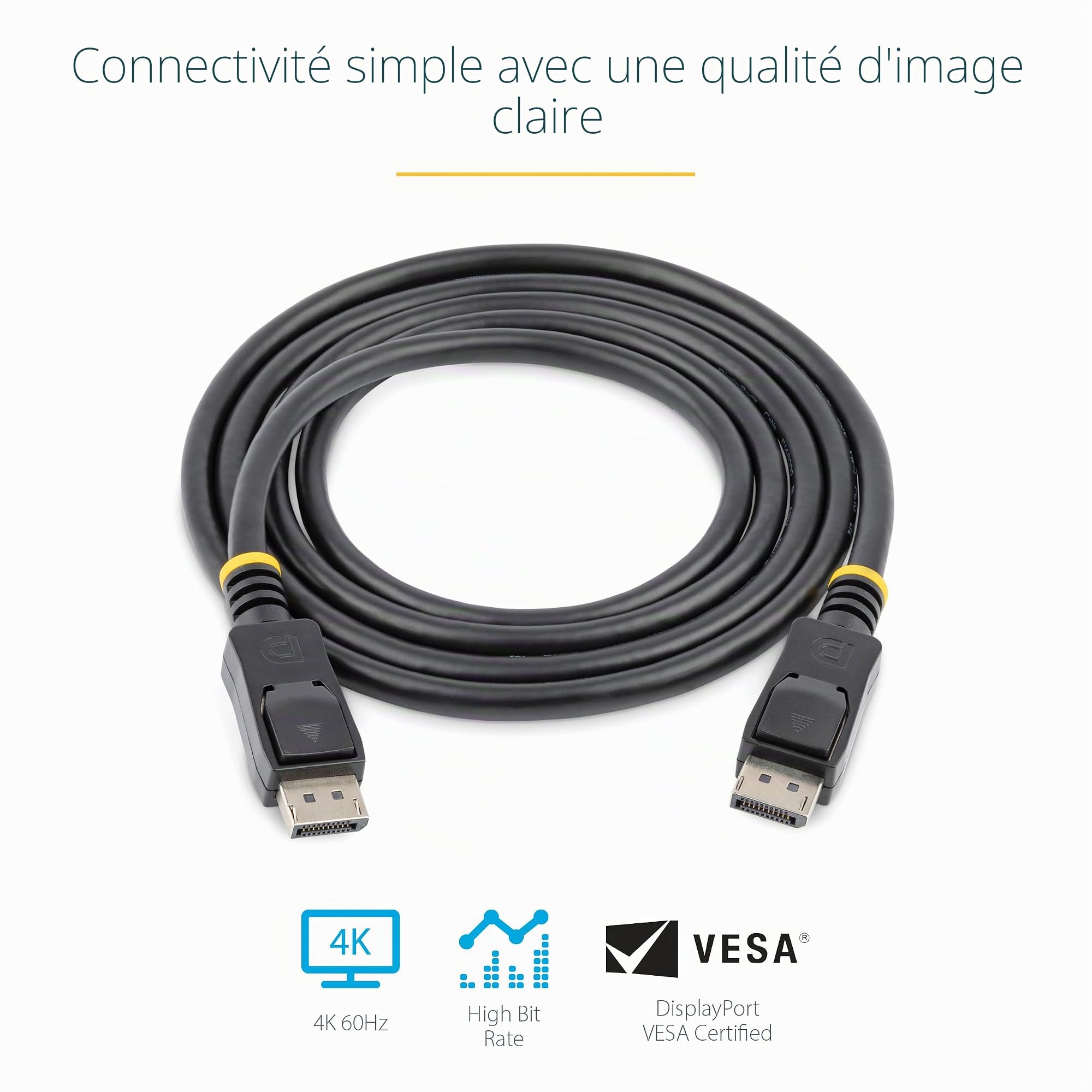 startech-com-c-ble-displayport-1-2-2m-4k-x-2k-certifi-vesa-noir image 3