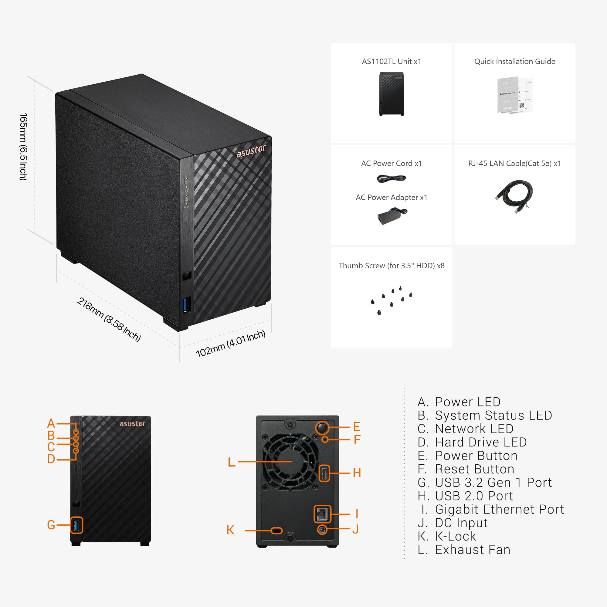 asustor-drivestor-2-lite-as1102tl-nas-2-baies-quad-core-1-7-ghz-1gbe-serveur-clo image 5