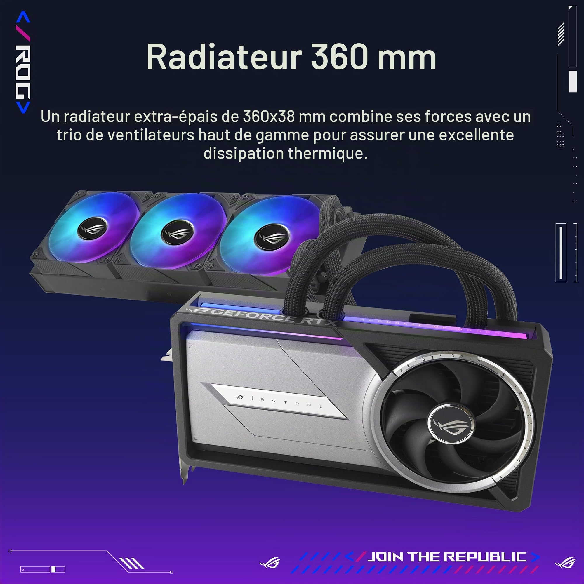 asus-rog-astral-lc-geforce-rtx-5090-32-go-gddr7-carte-graphique-gaming-watercool image 2