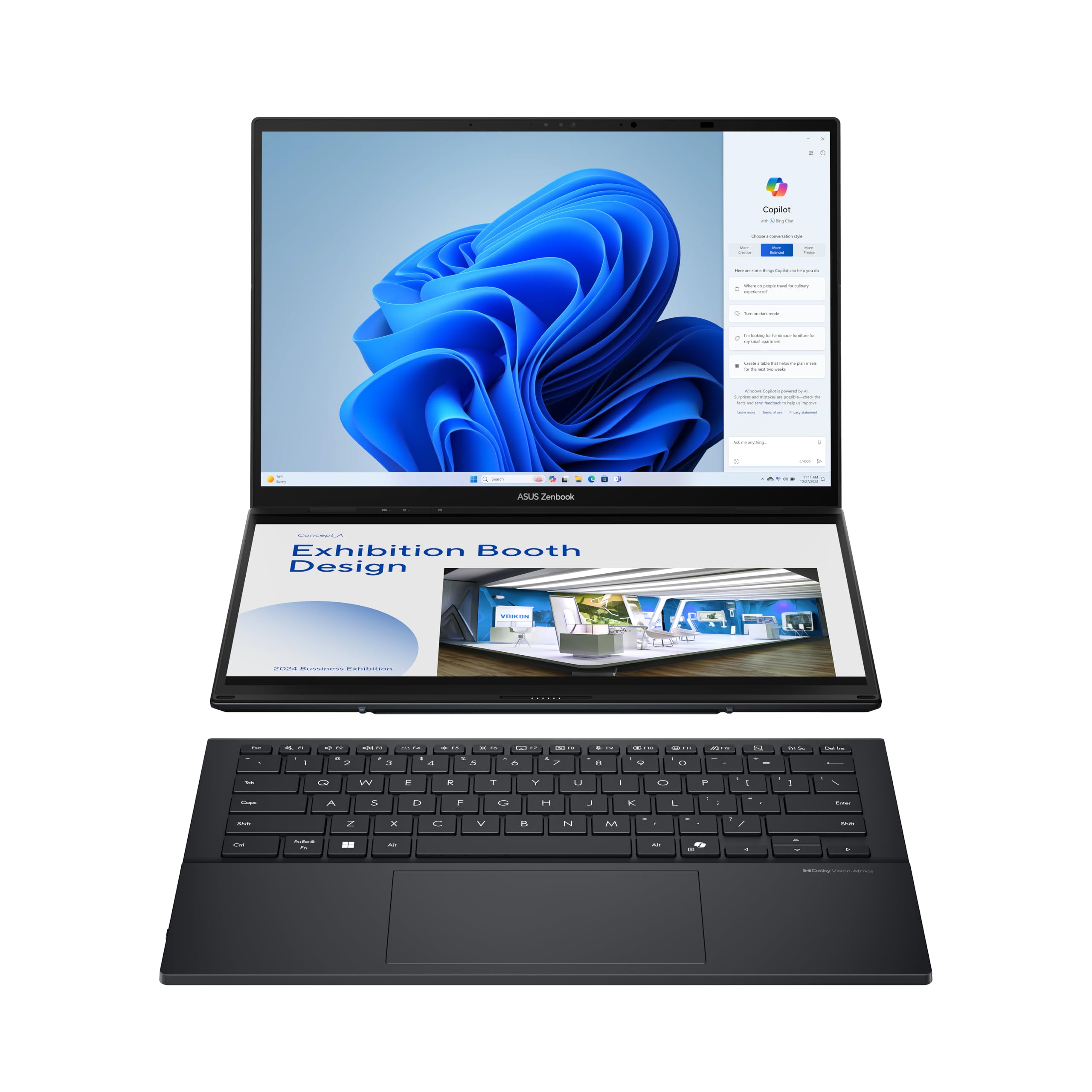 asus-rog-zenbook-duo-ux8406ma-pz310w-pc-portable-14-3k-oled-double-cran-core-ult image 1