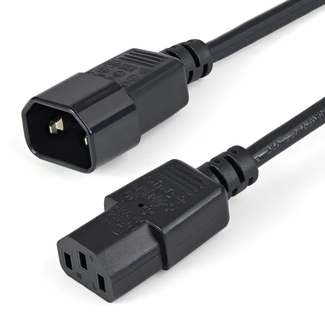 startech-com-pxt1001m-c-ble-d-extension-d-alimentation-c13-vers-c14-1-m image 1