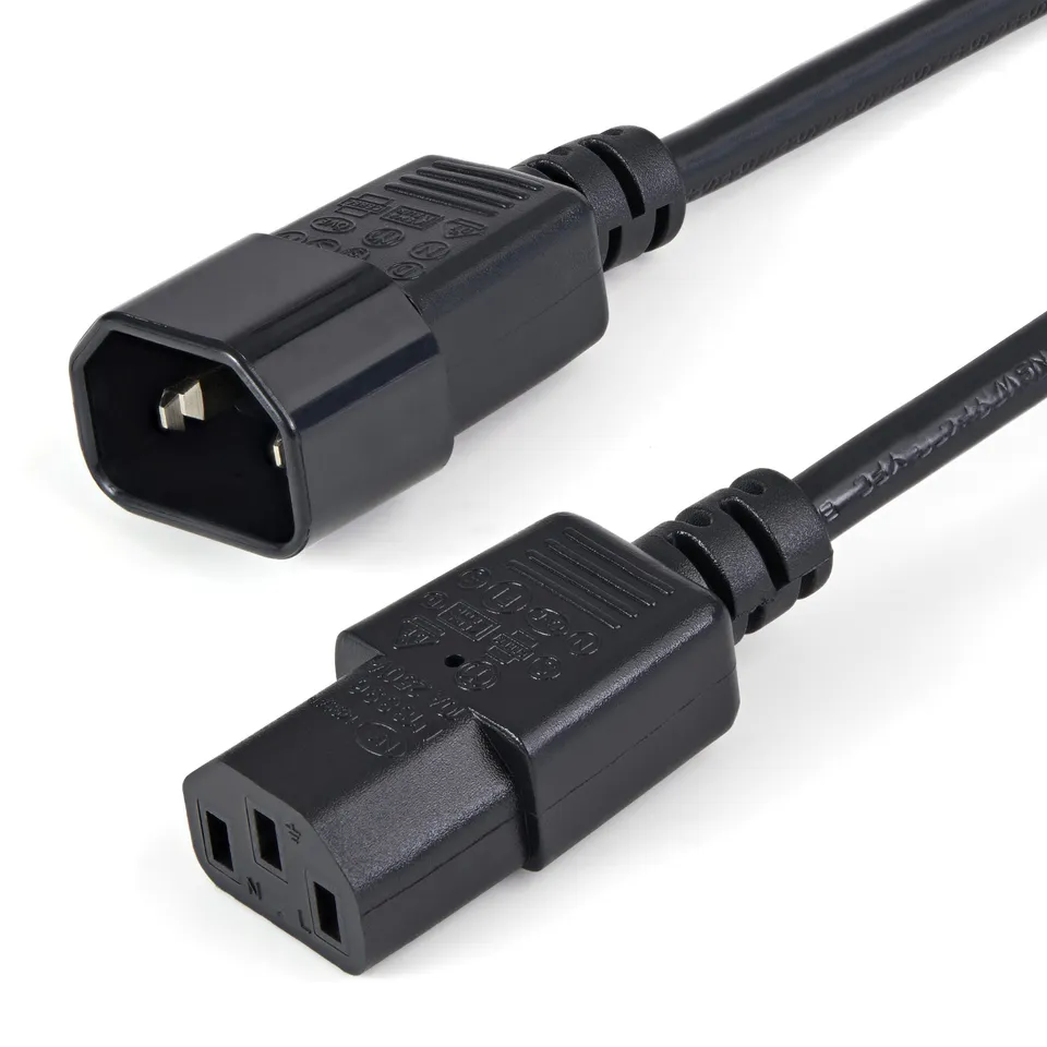 startech-com-pxt1001m-c-ble-d-extension-d-alimentation-c13-vers-c14-1-m image 1