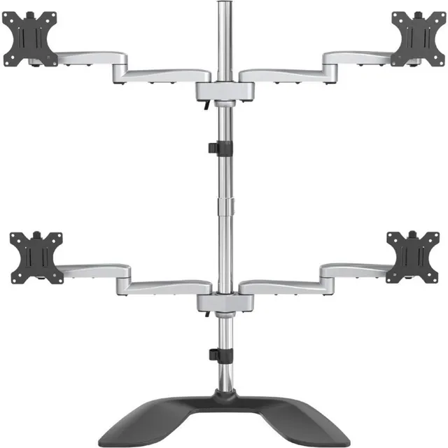 startech-com-armquadss-support-quad-pour-4-crans-jusqu-32-vesa-2x2-argent image 1