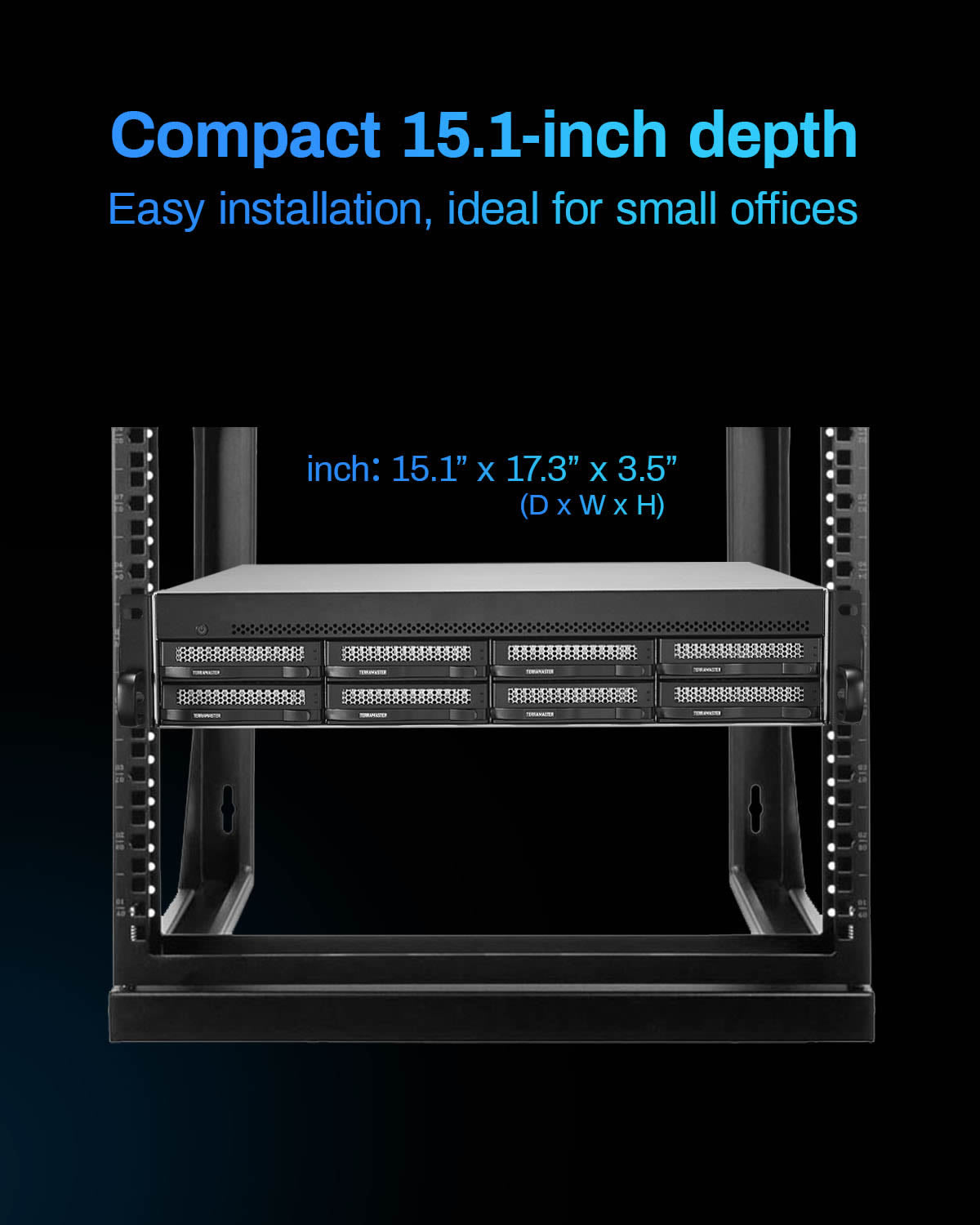 terramaster-u8-500-plus-nas-rack-2u-8-baies-10gbe image 3