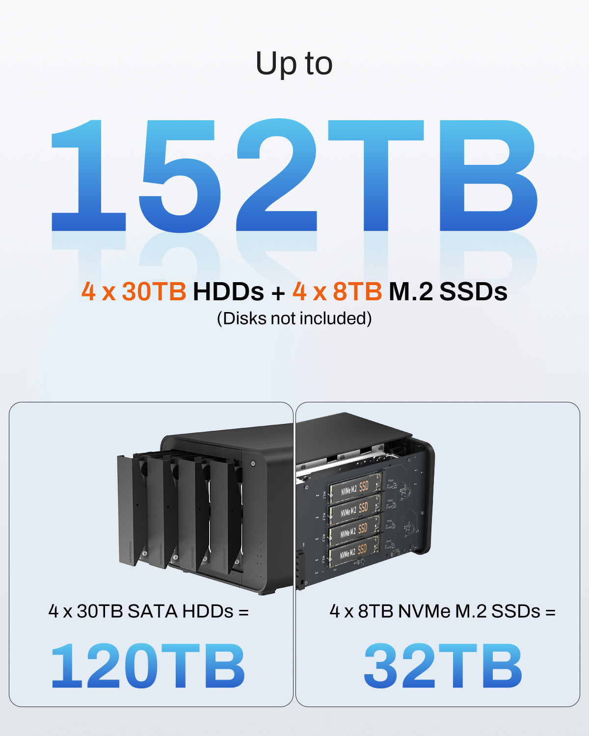 terramaster-d8-hybrid-2-bo-tier-stockage-8-baies-hybride image 2
