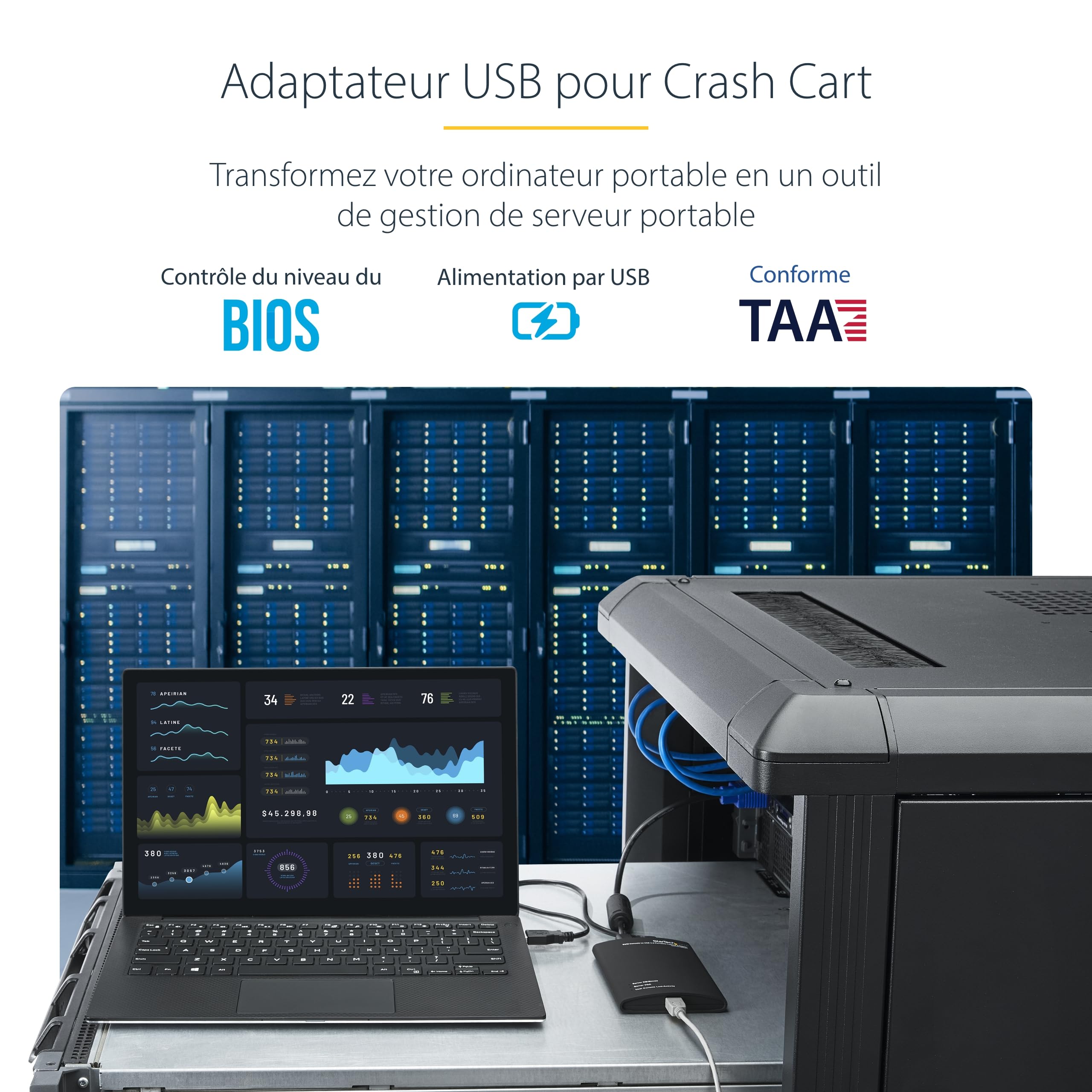 startech-com-notecons01-adaptateur-crash-cart-usb-vga-pour-portable image 2