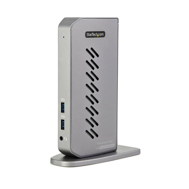 startech-com-dock-hybride-usb-c-usb-a-universel-double-4k-displaylink-hub-6-port image 1