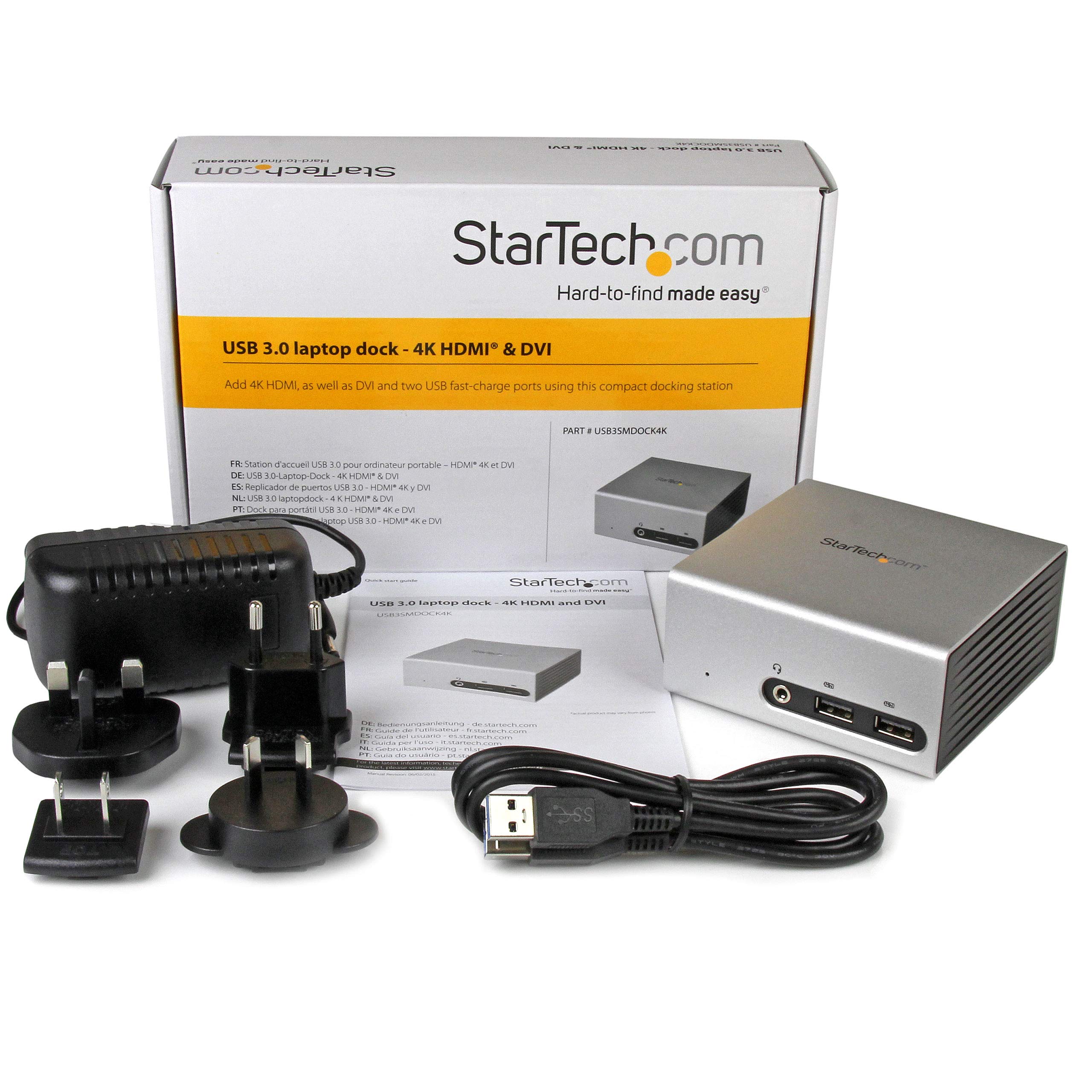 startech-com-usb3smdock4k-station-d-accueil-usb-3-0-double-hdmi-dvi-4k-4x-usb image 6
