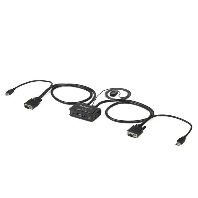 startech-com-sv211usb-switch-kvm-usb-vga-2-ports-avec-c-bles-int-gr-s image 1