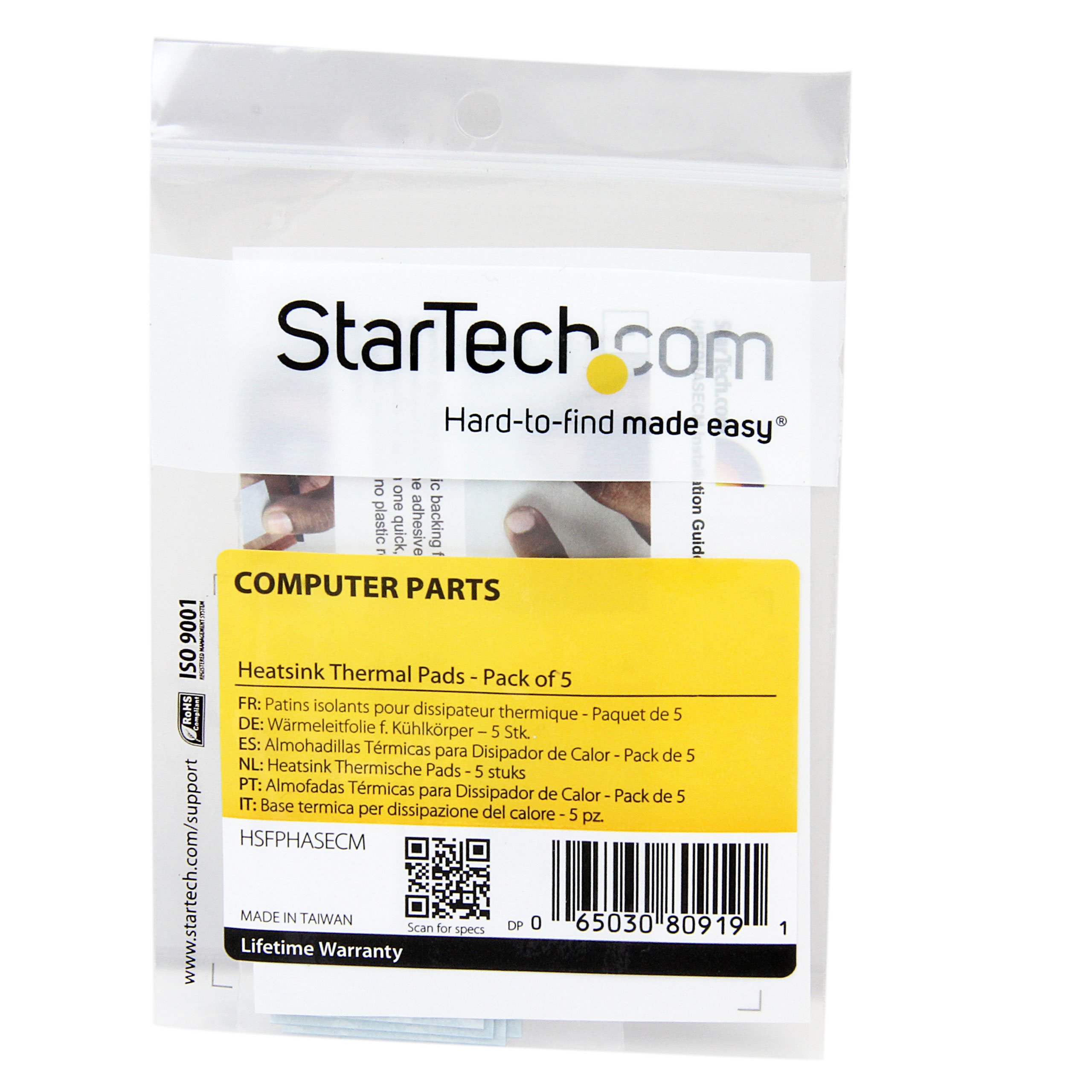 startech-com-hsfphasecm-tampons-thermiques-cpu-lot-de-5-pads-gris image 3