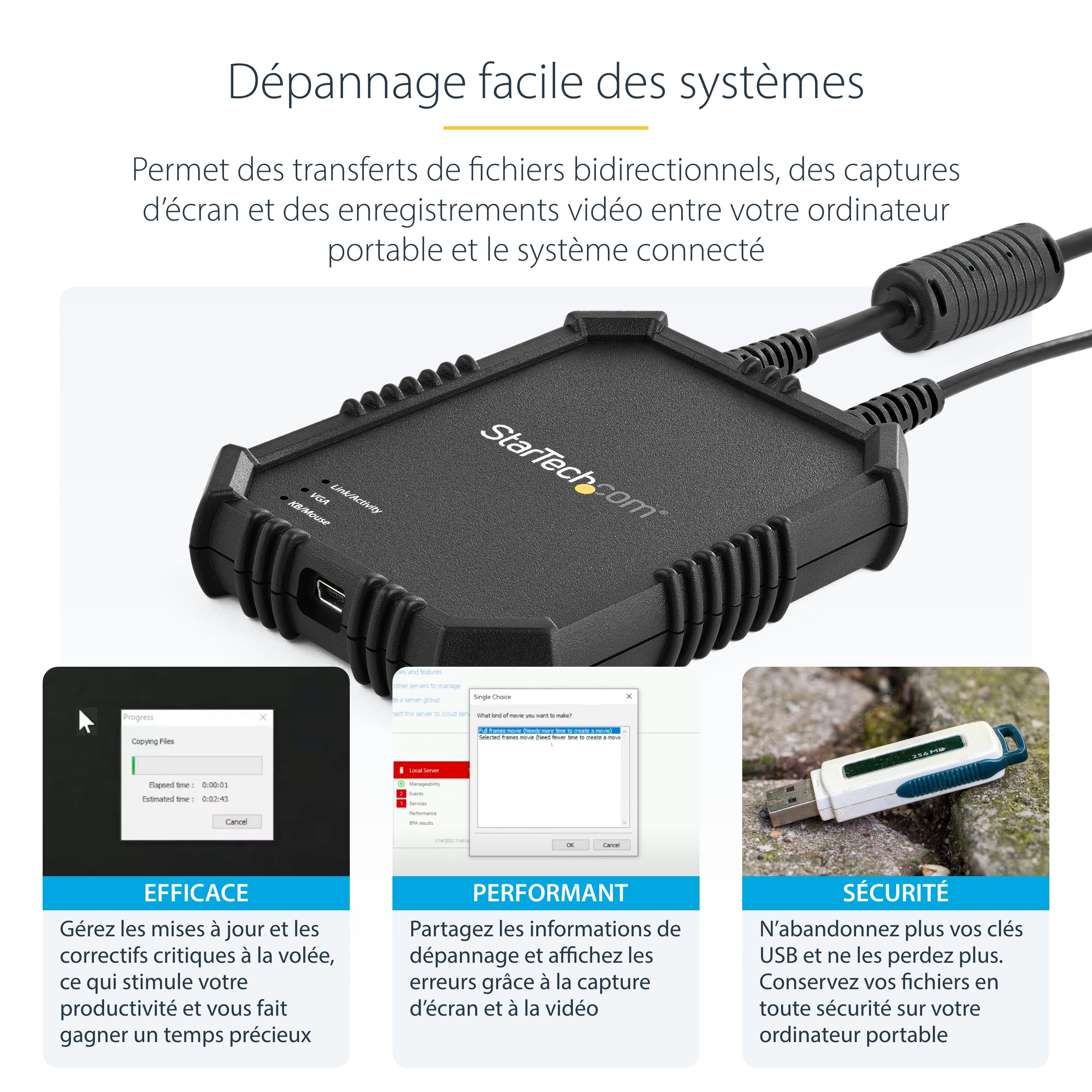 startech-com-adaptateur-crash-cart-pour-pc-portable-usb-vga-notecons02x image 6