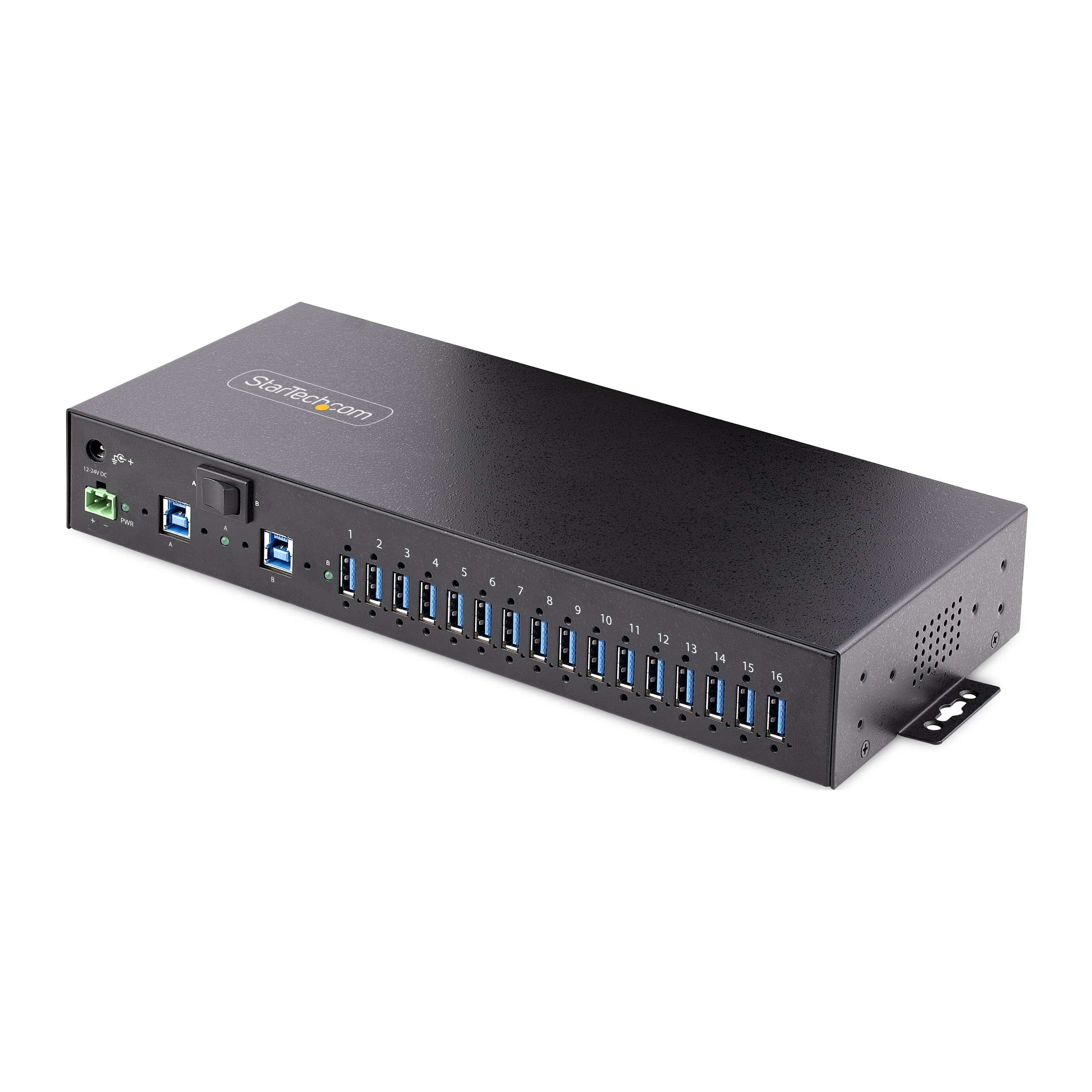 startech-com-5g16ainds-usb-a-hub-hub-industriel-usb-3-0-16-ports-5gbps-esd-rack- image 1