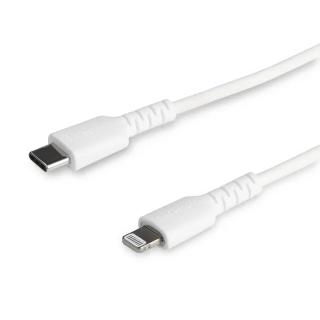 startech-com-c-ble-usb-c-vers-lightning-mfi-1m-blanc-robuste-rusbcltmm1mw image 1