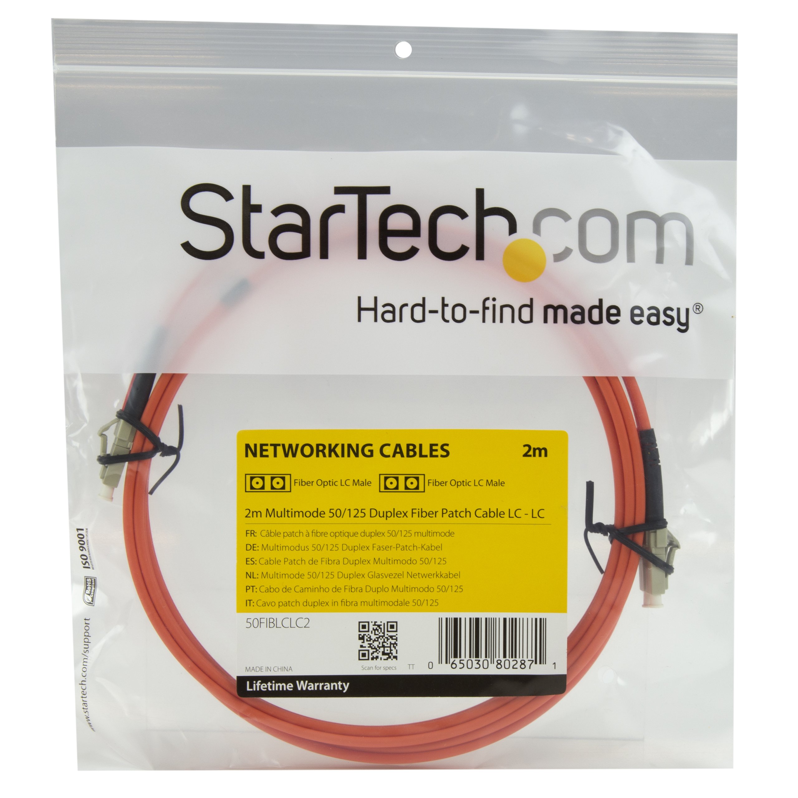 startech-com-50fiblclc2-c-ble-fibre-optique-lc-lc-om2-2-m-orange image 4