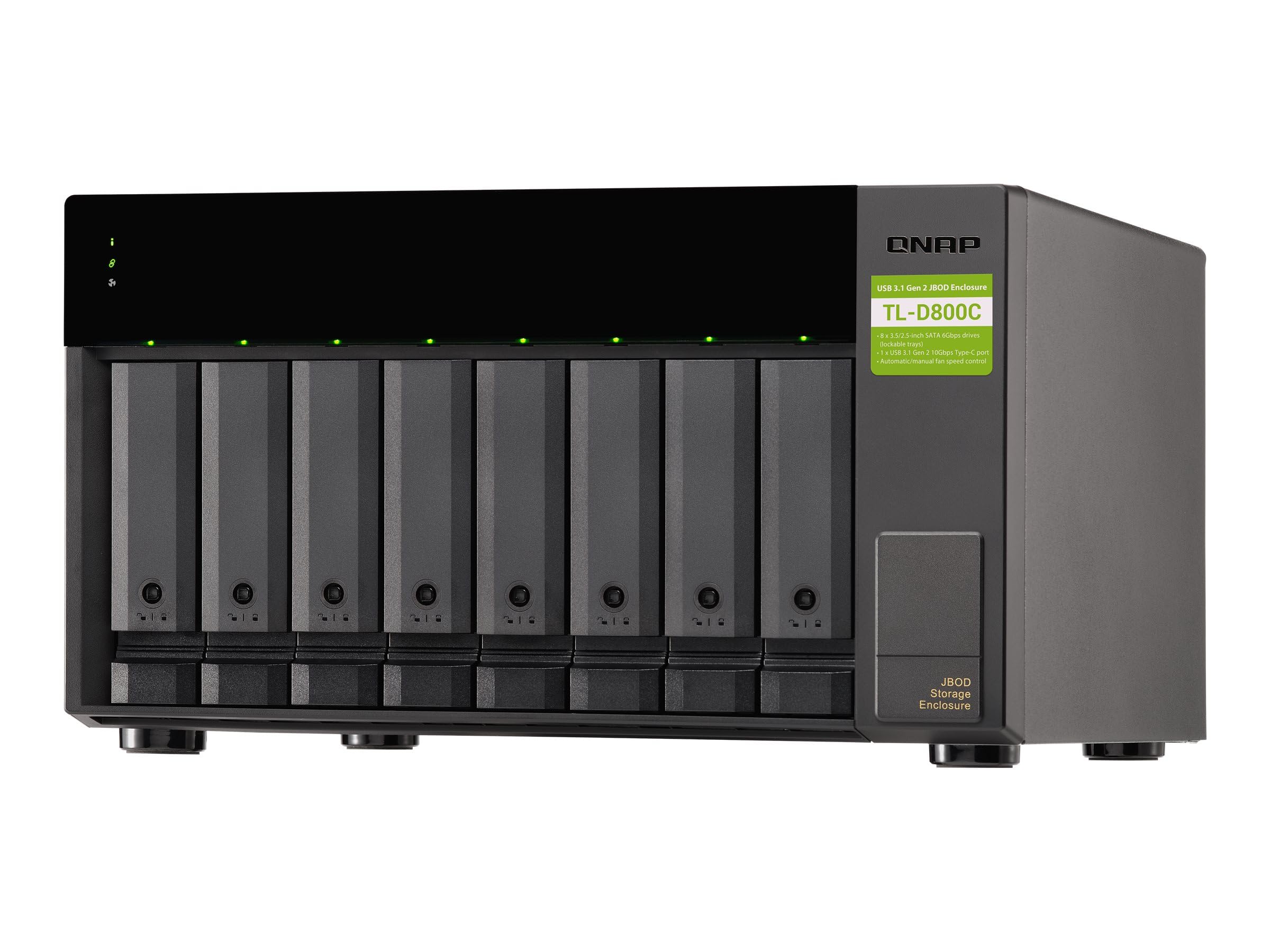 qnap-tl-d800c-bo-tier-d-extension-jbod-8-baies-2-5-3-5-usb-c-10-gbit-s image 4