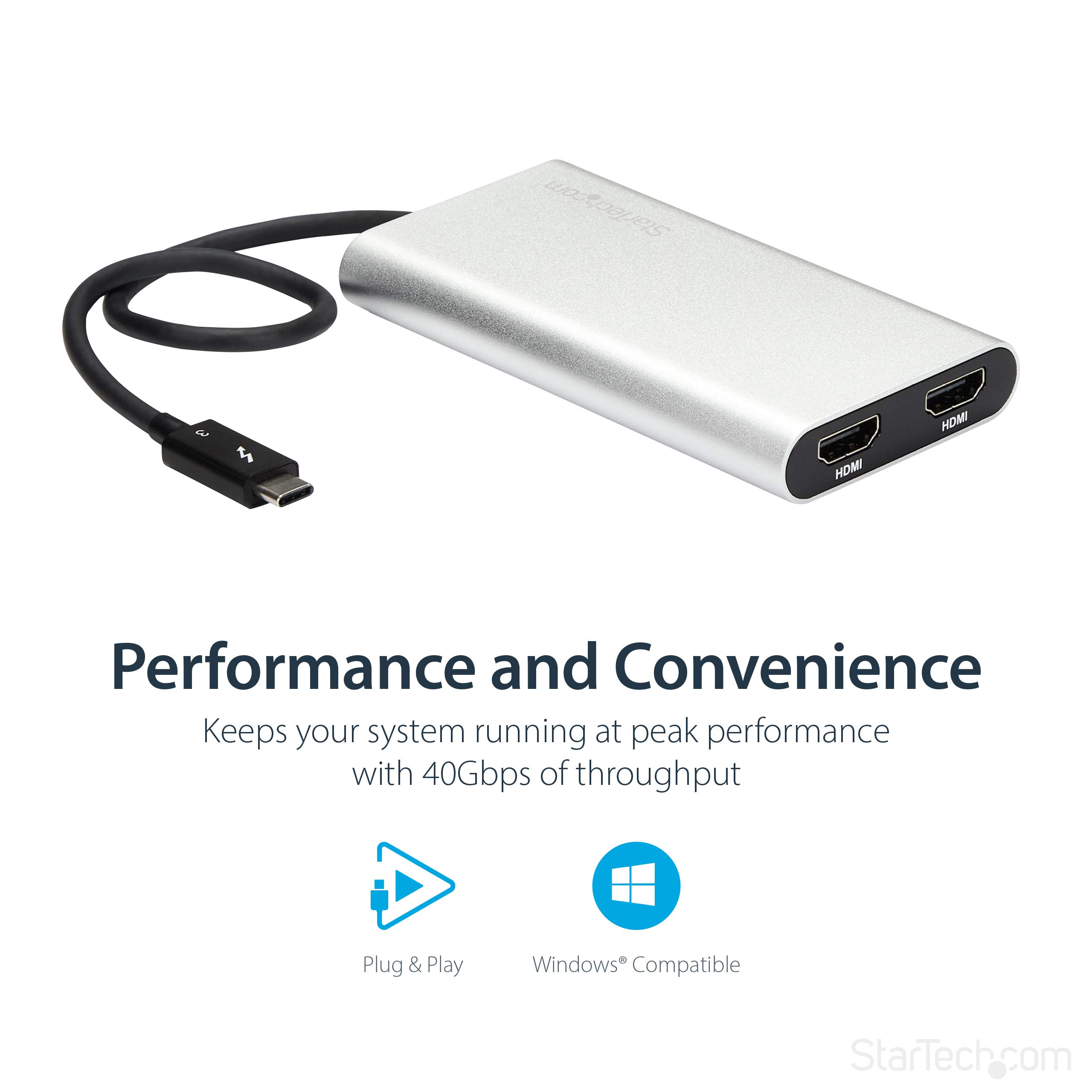 startech-com-tb32hd2-adaptateur-thunderbolt-3-vers-double-hdmi-4k-30hz image 3