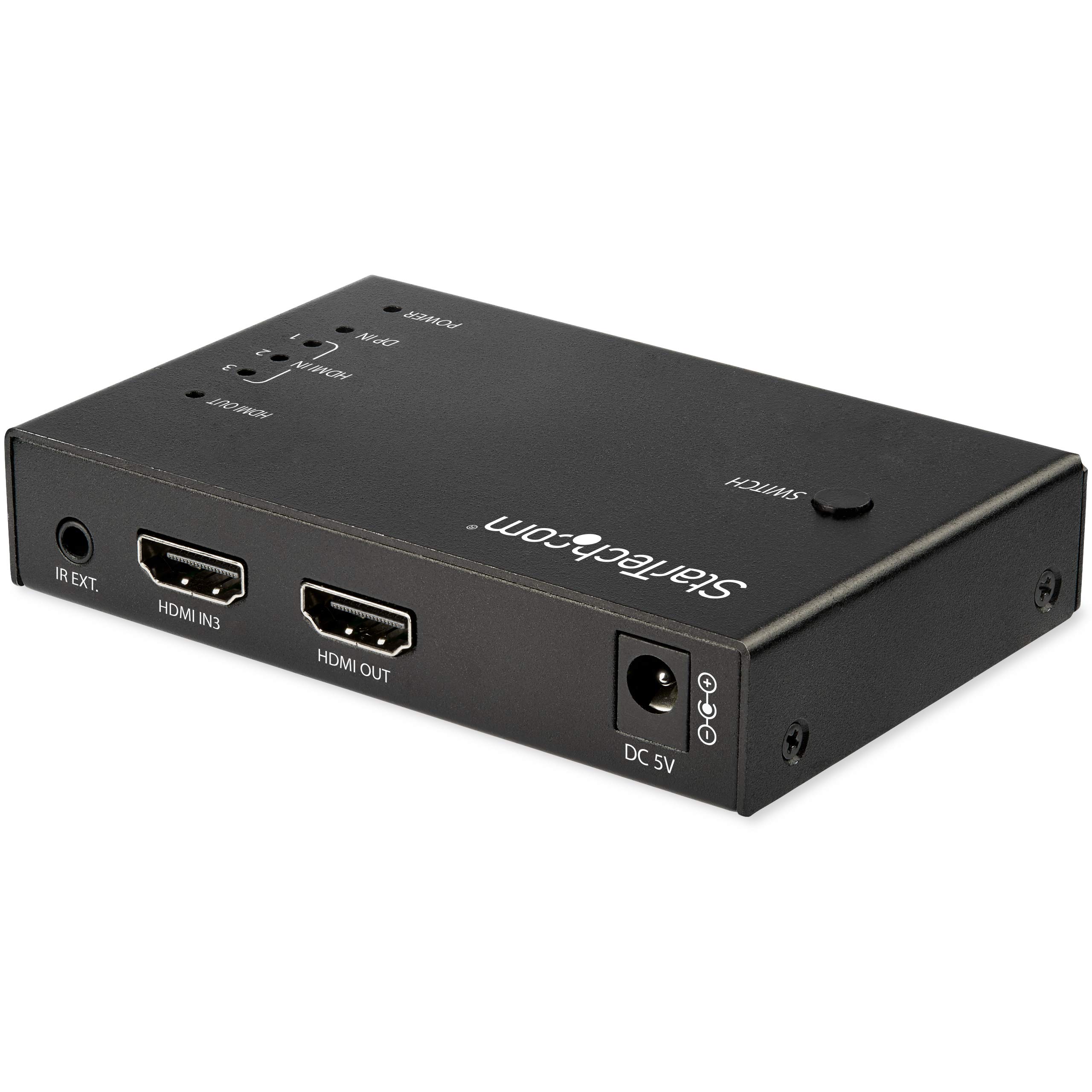 startech-com-vs421hddp-switch-hdmi-4-ports-3x-hdmi-displayport-4k-60hz image 2