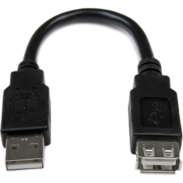 startech-com-usbextaa6in-rallonge-usb-2-0-a-vers-a-15-cm-noir image 1