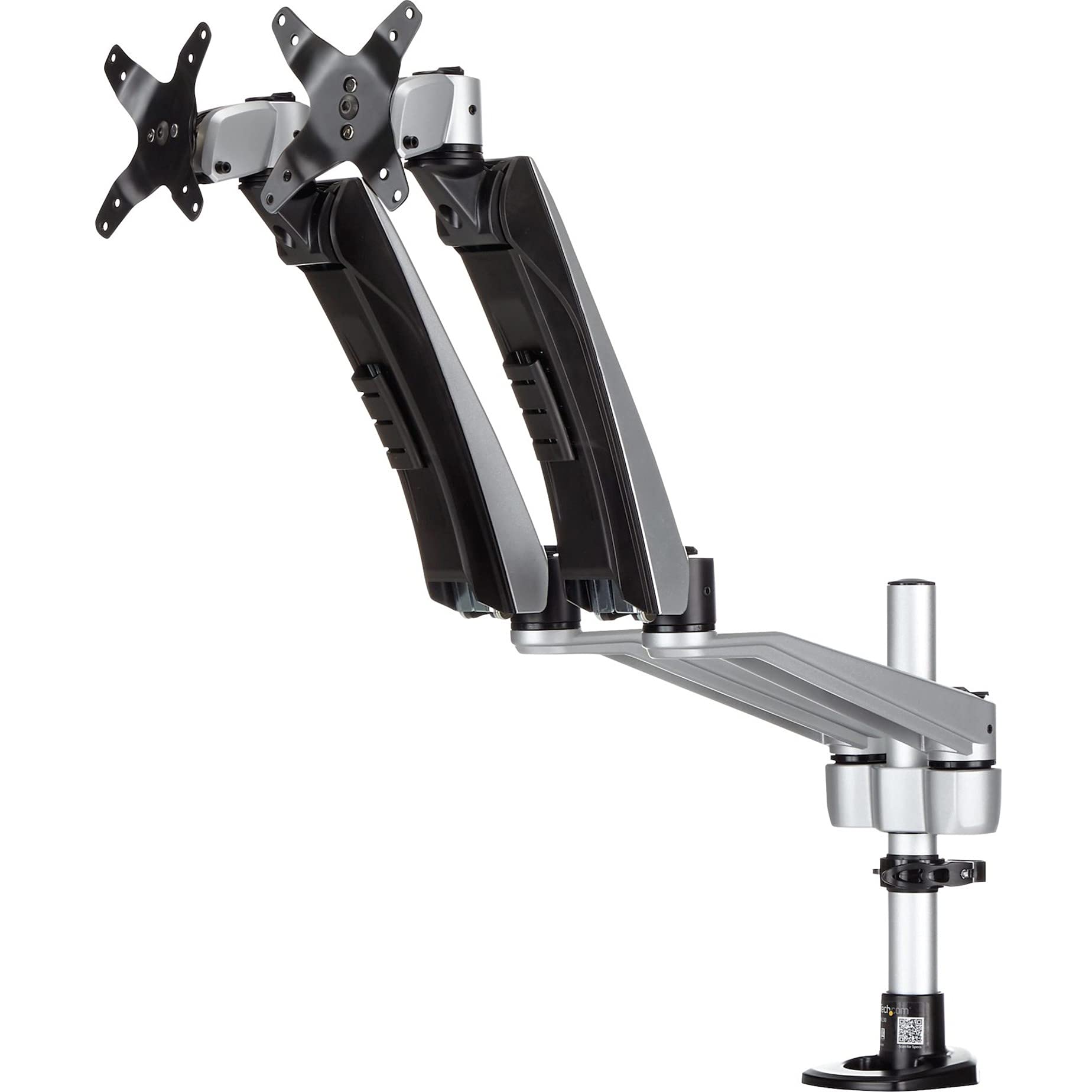 startech-com-armdual30-support-bureau-bras-articul-2-crans-30-argent image 1