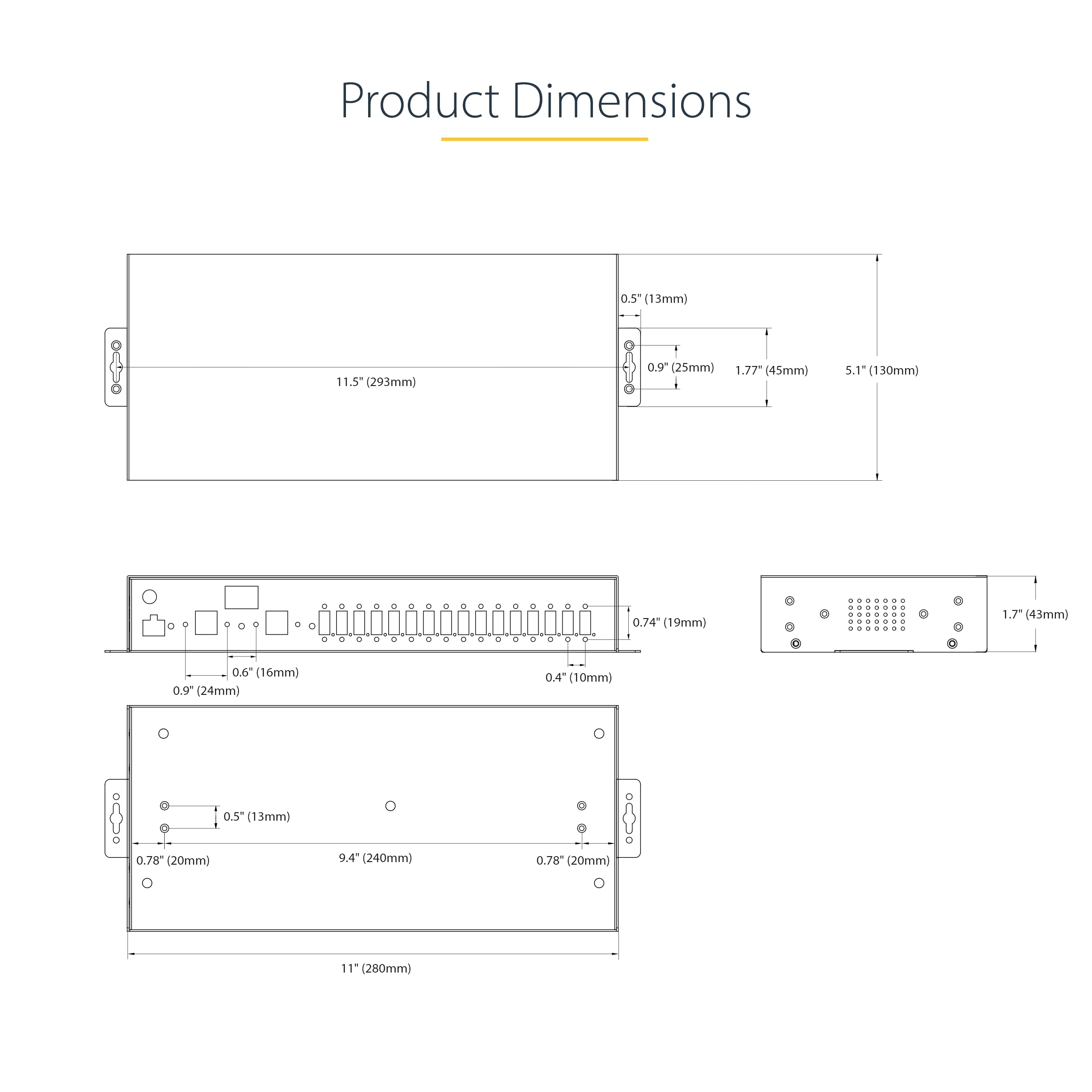 startech-com-5g16ainds-usb-a-hub-hub-industriel-usb-3-0-16-ports-5gbps-esd-rack- image 4