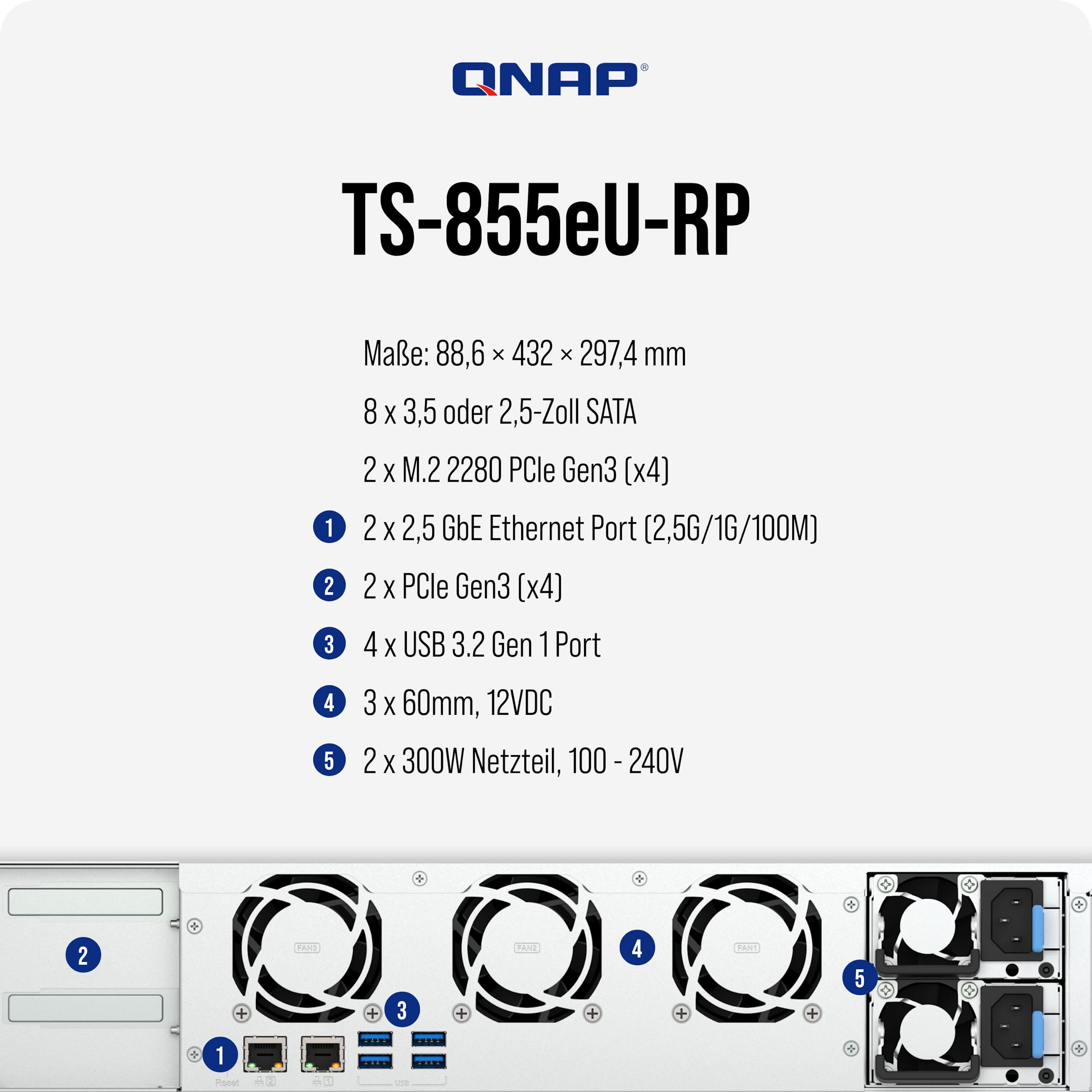 qnap-ts-855eu-8g-nas-rack-2u-8-baies-faible-profondeur-8-core-2-5-gbe image 4