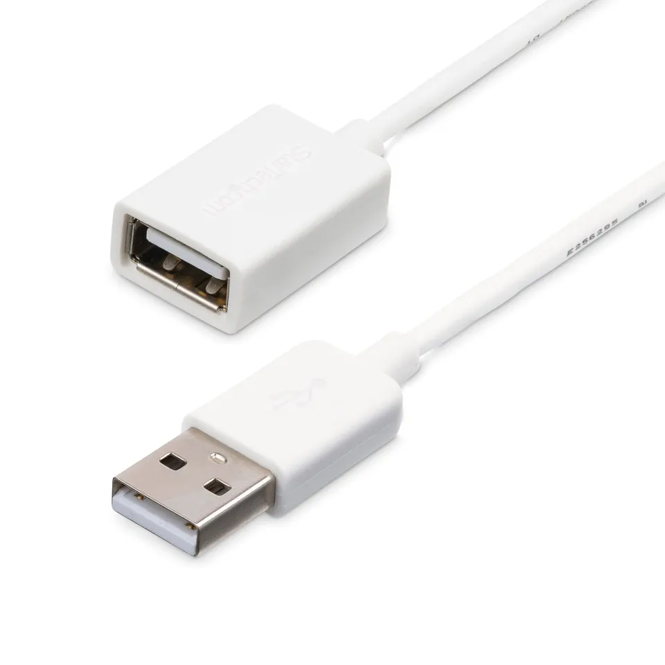 startech-com-usbextpaa3mw-rallonge-usb-2-0-a-a-m-f-3-m-blanc image 1