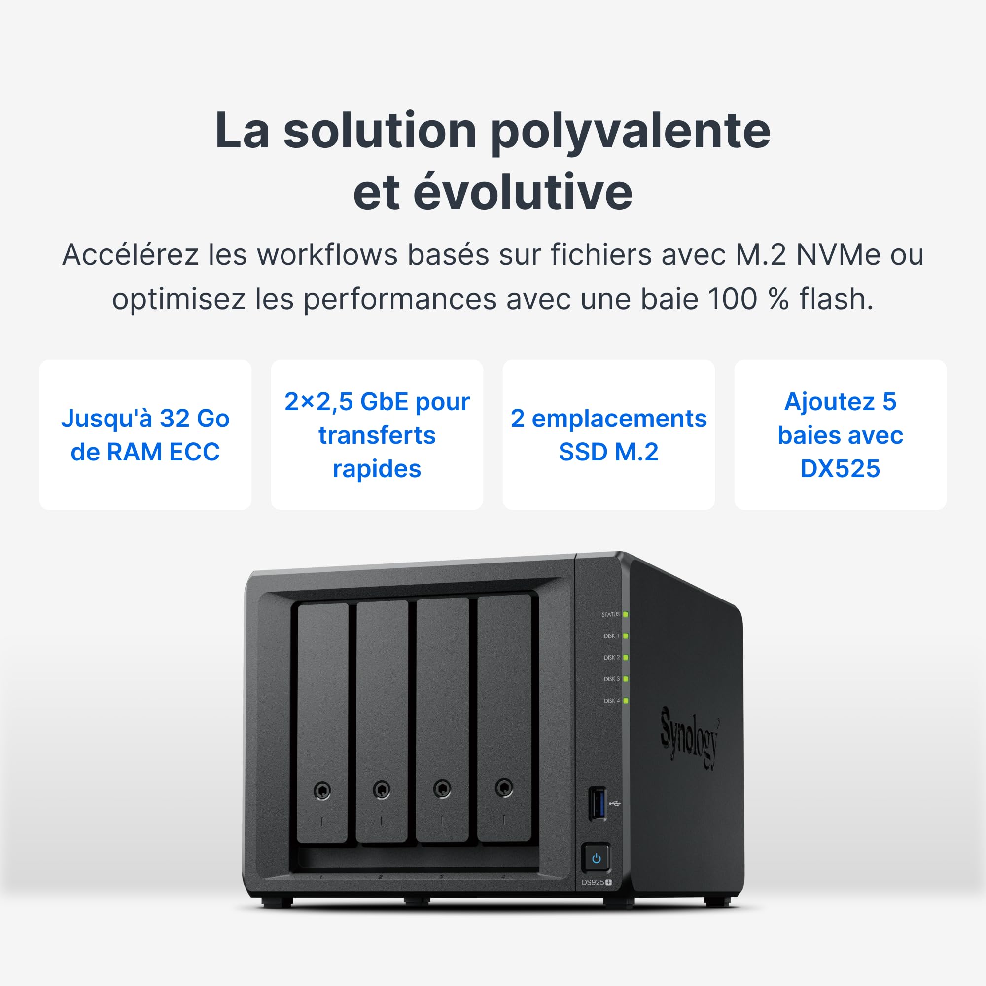 synology-ds925-nas-4-baies-quad-core-ryzen-2-5gbe-extensible-sans-disque image 2