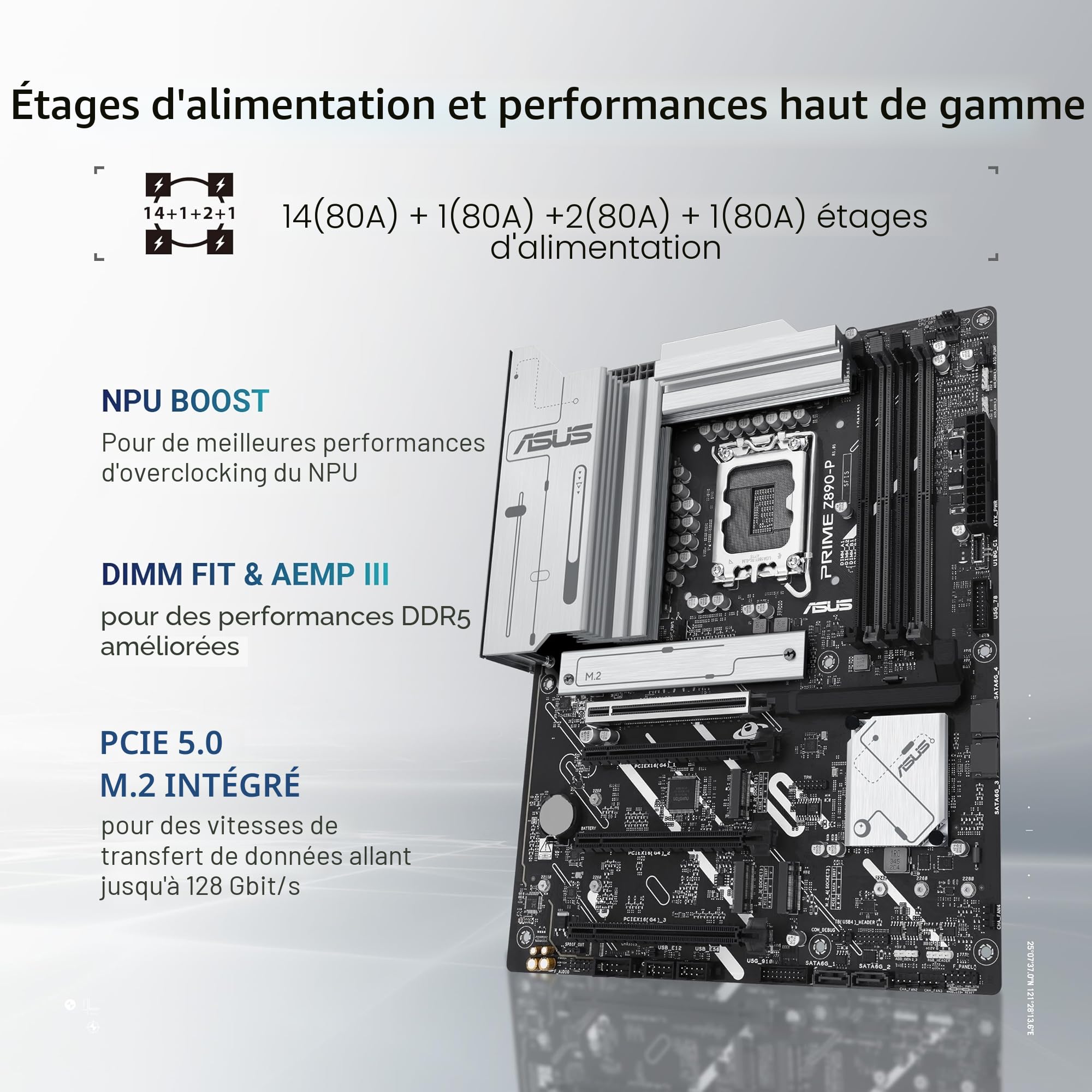 asus-rog-prime-z890-p-carte-m-re-gaming-intel-atx-lga-1851-ddr5-pcie-5-0 image 3