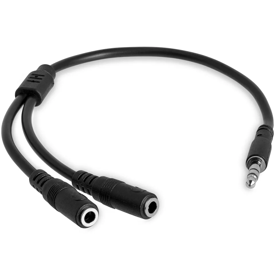 startech-com-c-ble-r-partiteur-st-r-o-slim-y-3-5-mm-m-le-vers-2x-femelle-3-5-mm image 1