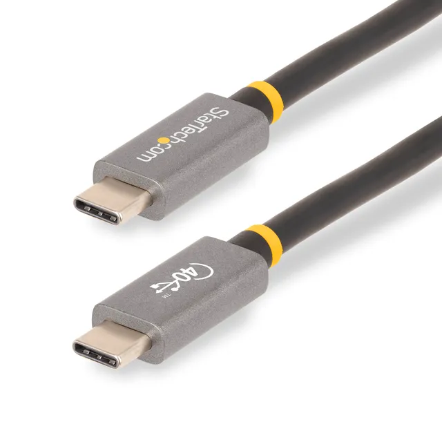 startech-com-cc1m-40g-usb-cable-c-ble-usb4-usb-c-1-m-40-gbps-100w-8k image 1