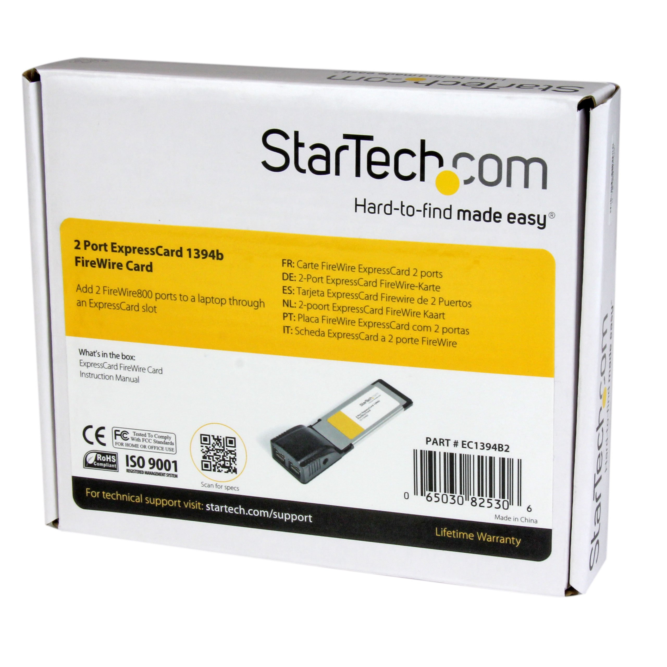 startech-com-ec1394b2-carte-expresscard-1394b-firewire-2-ports-800-mb-s image 5