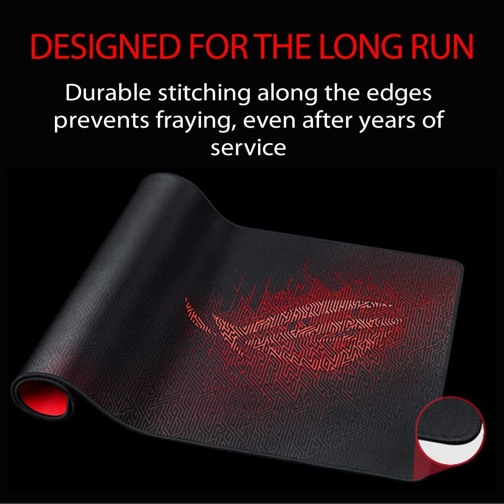 asus-rog-sheath-tapis-de-souris-gaming-xxl-tissu-doux-noir-rouge image 2