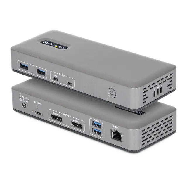 startech-com-dock-usb-c-double-dp-4k-60hz-100w-verrouillable-sans-pilote image 1